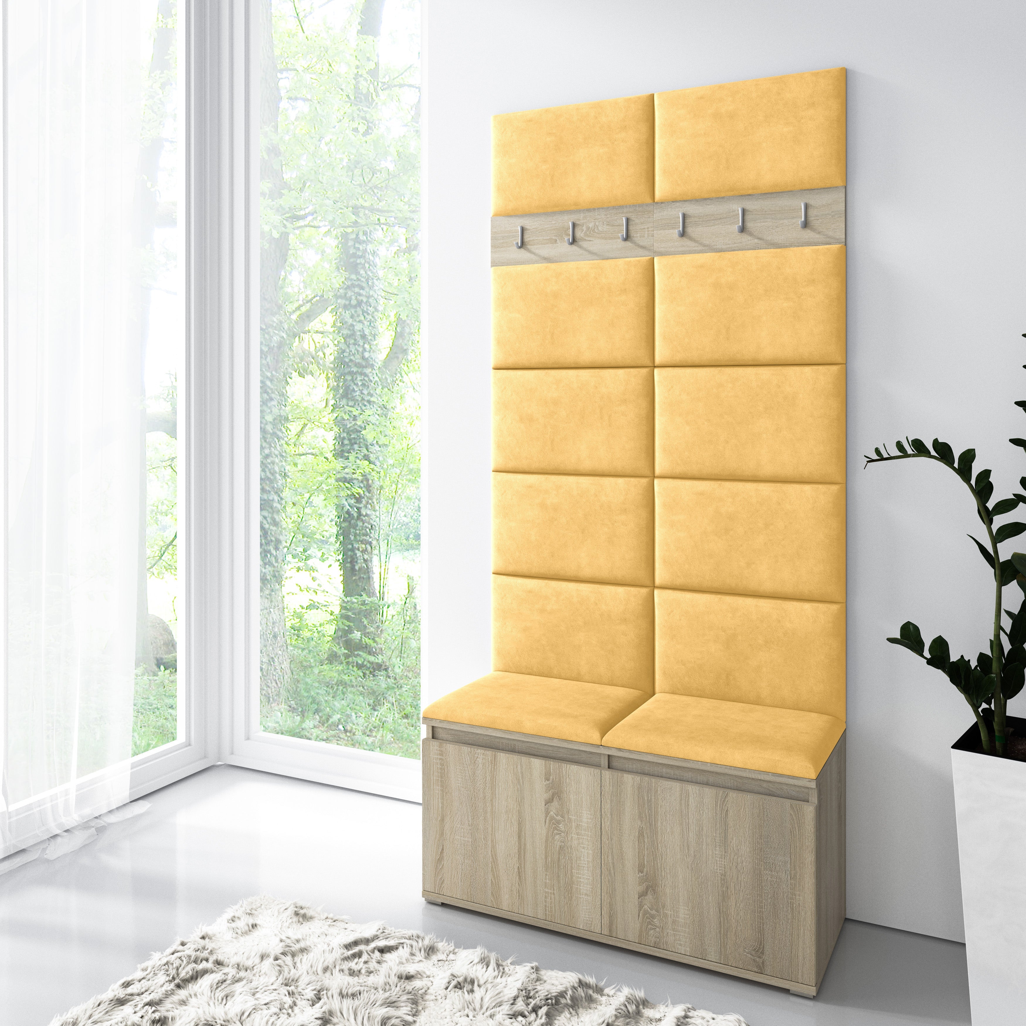 PK Emi 1 Hallway Wardrobe Sonoma - Yellow