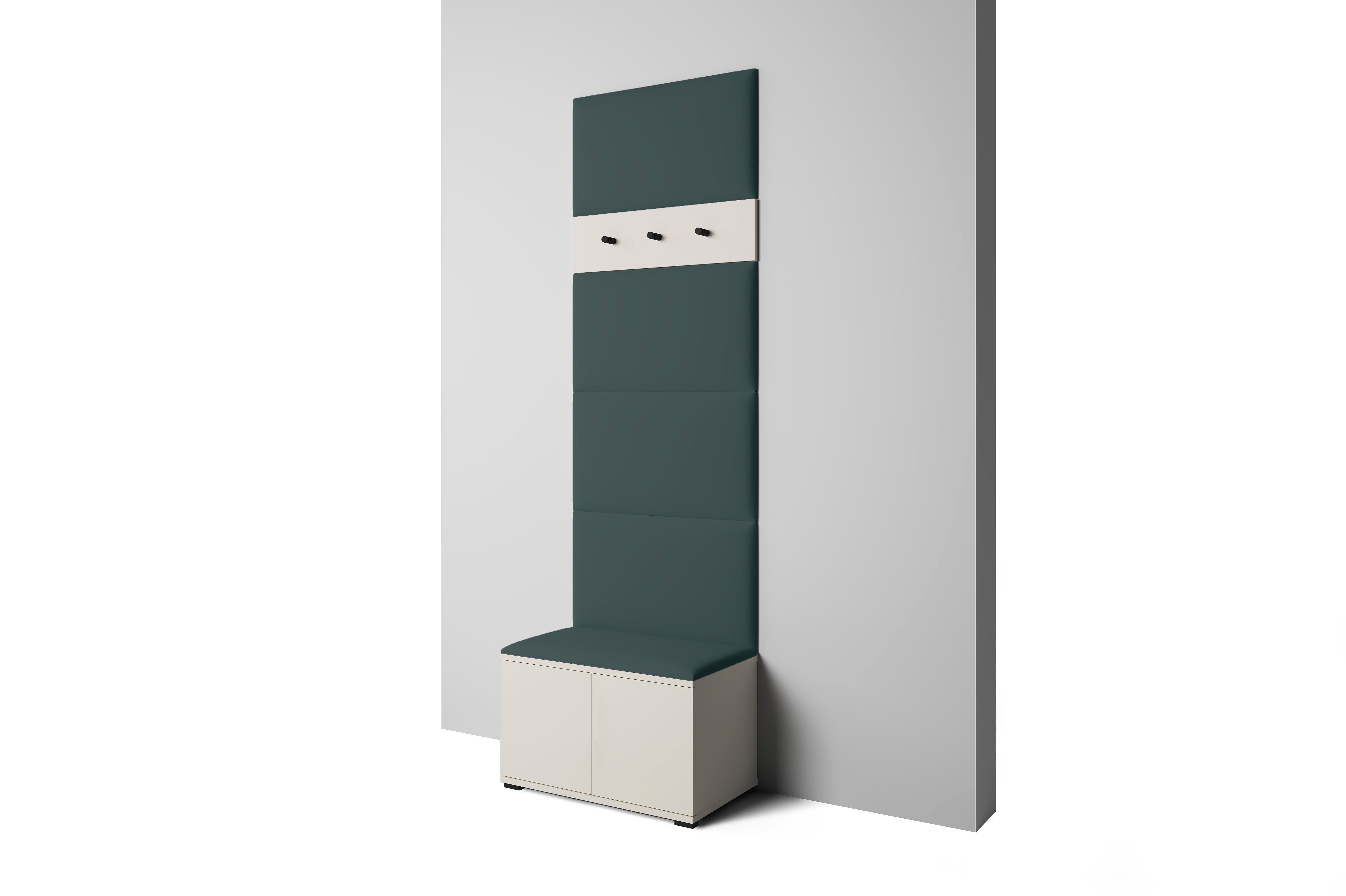 PK Bianco 6 Hallway Wardrobe Set - Bottle Green