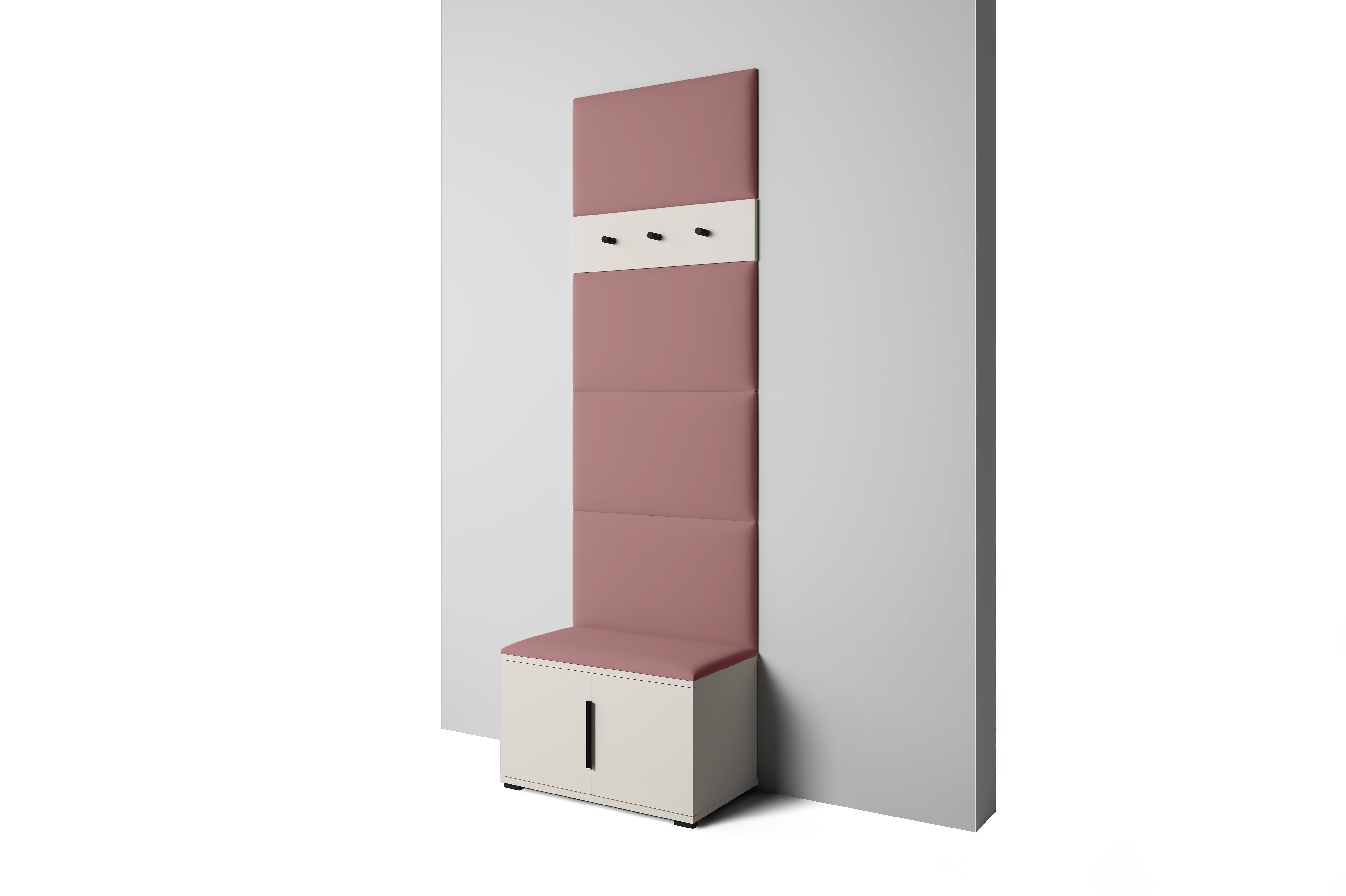 PK Bianco 6 Hallway Wardrobe Set - Misty Rose