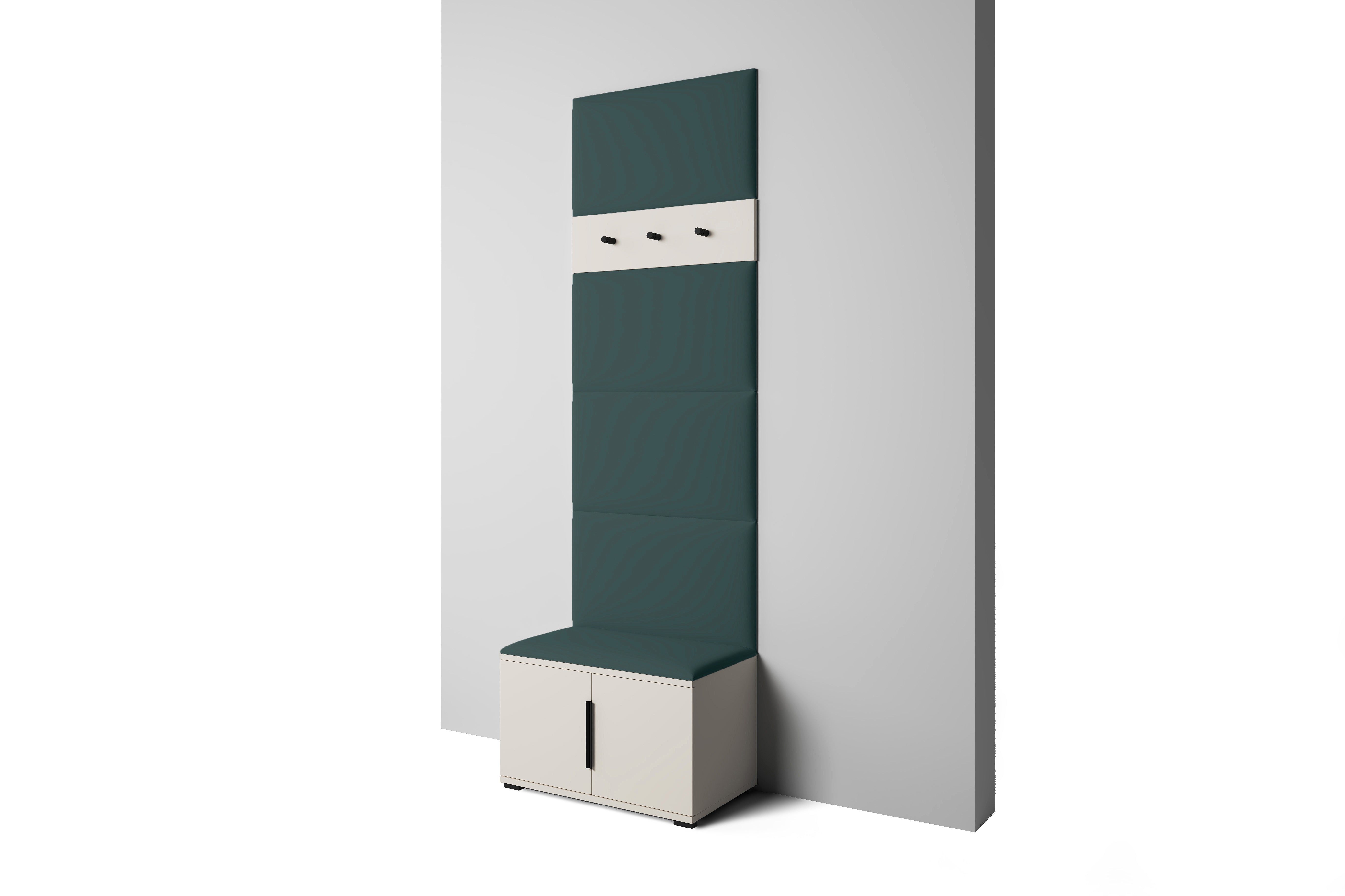 PK Bianco 6 Hallway Wardrobe Set - Bottle Green