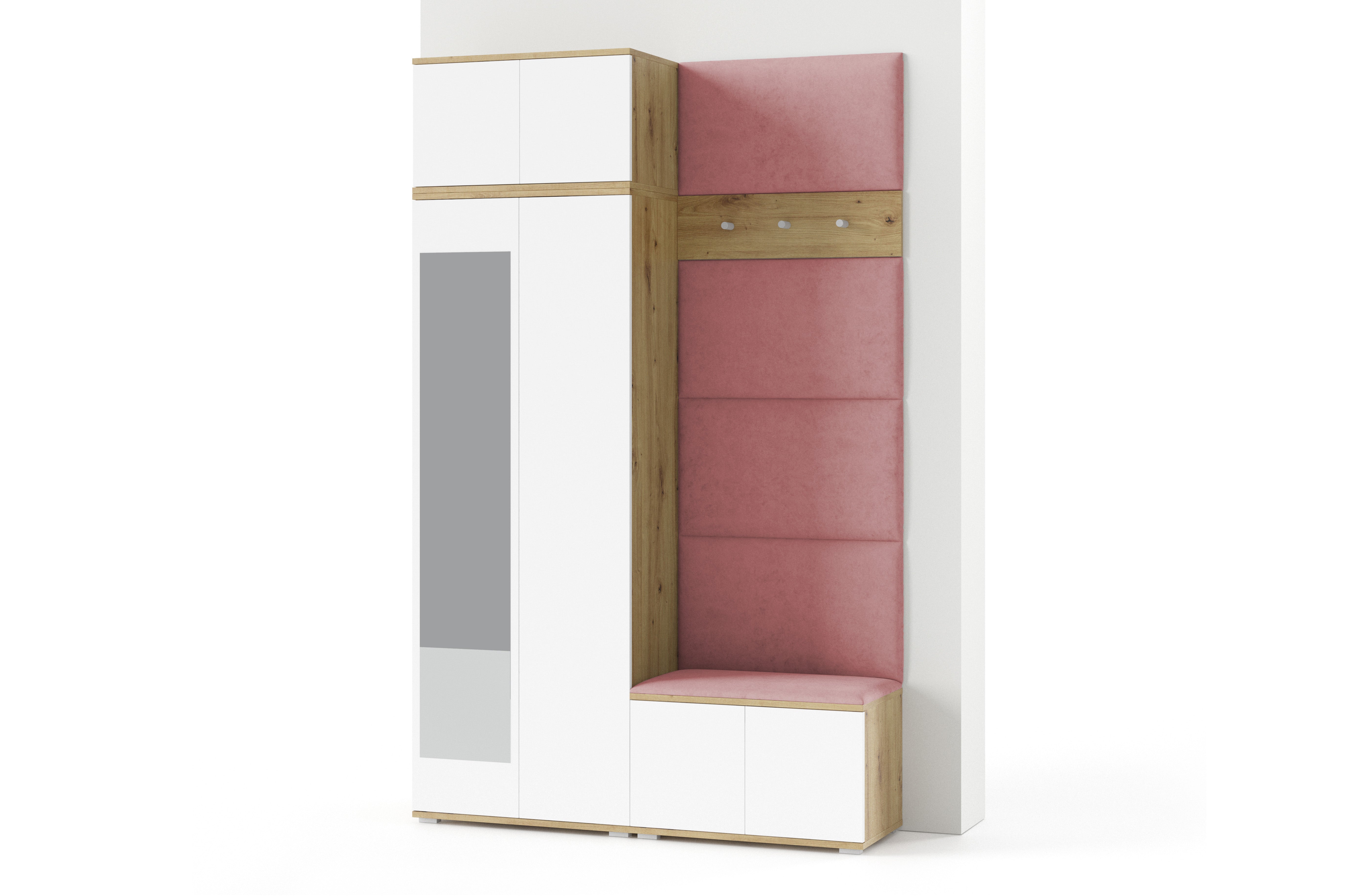PK Sevilla 2 Hallway Wardrobe - Misty Rose