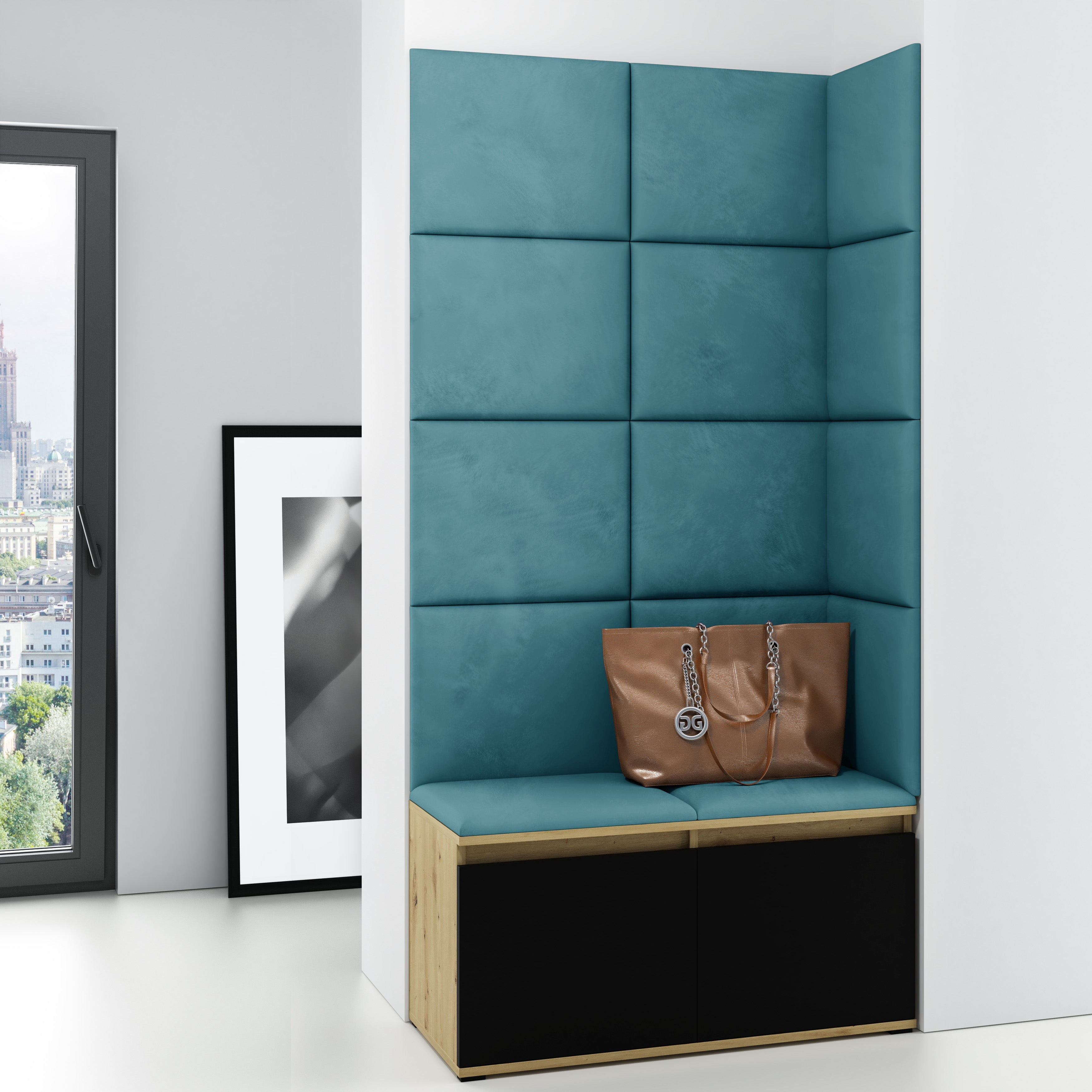 PK Emi 2 Hallway Wardrobe Artisan Oak/Black - Azur