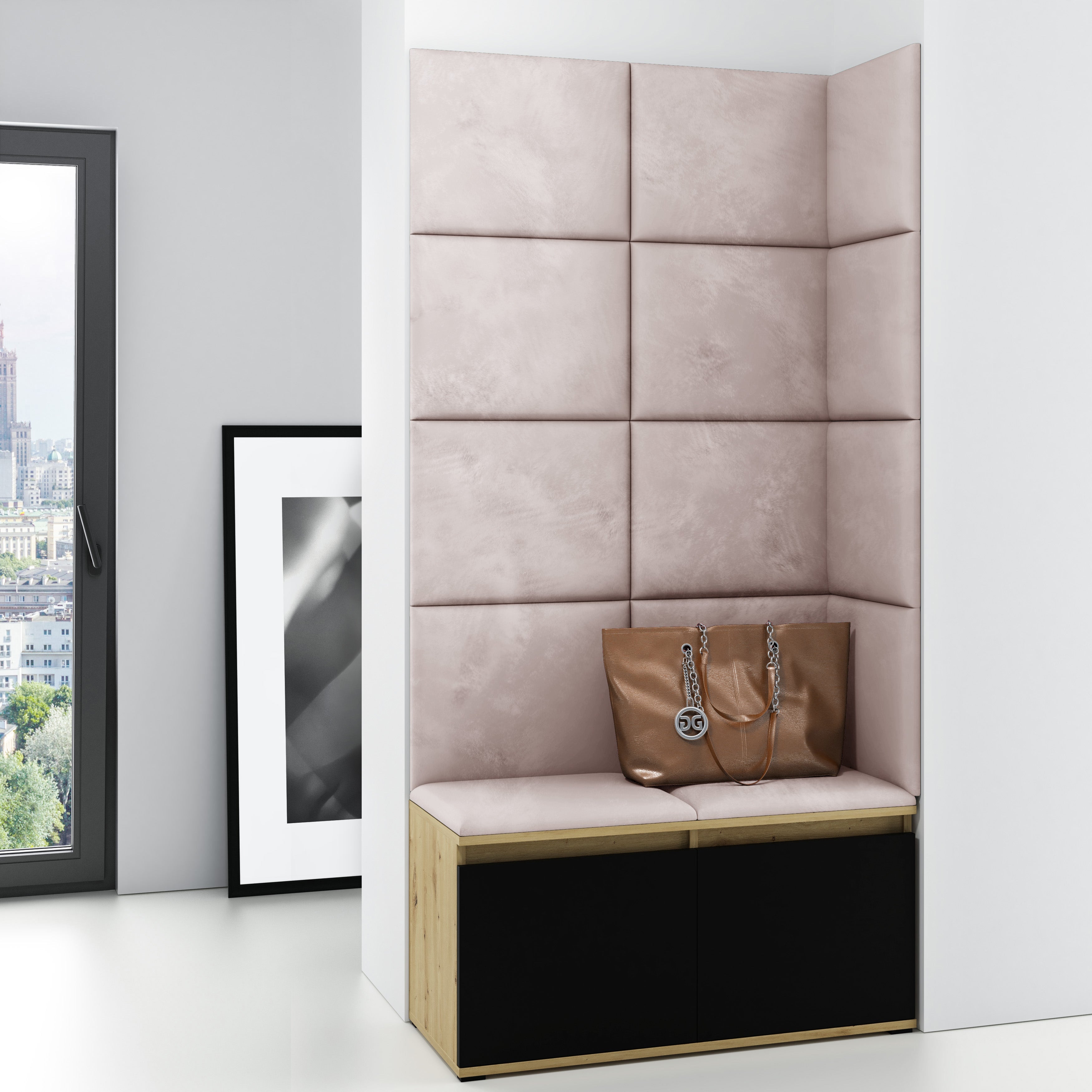 PK Emi 2 Hallway Wardrobe Artisan Oak/Black - Flamingo