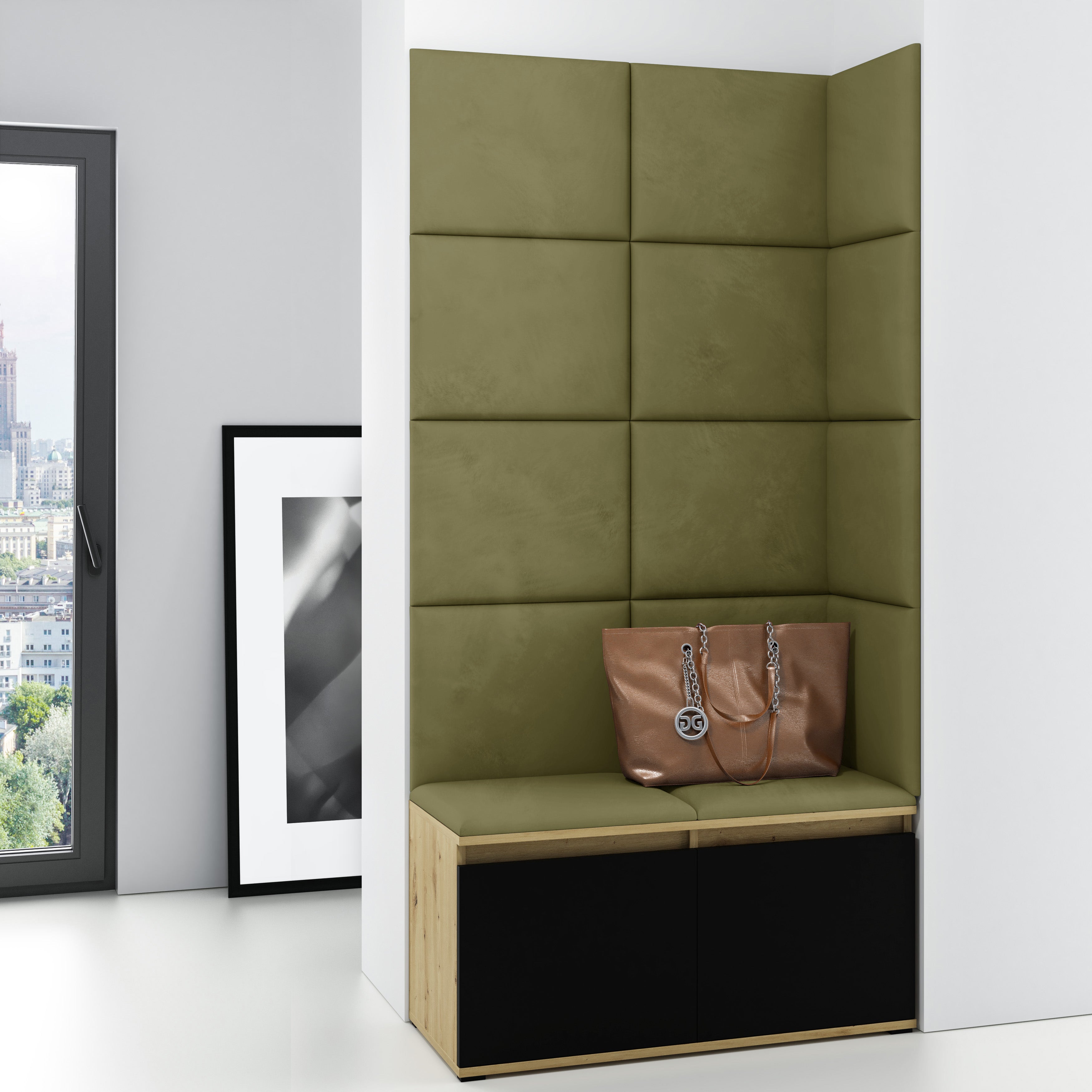 PK Emi 2 Hallway Wardrobe Artisan Oak/Black - Olive