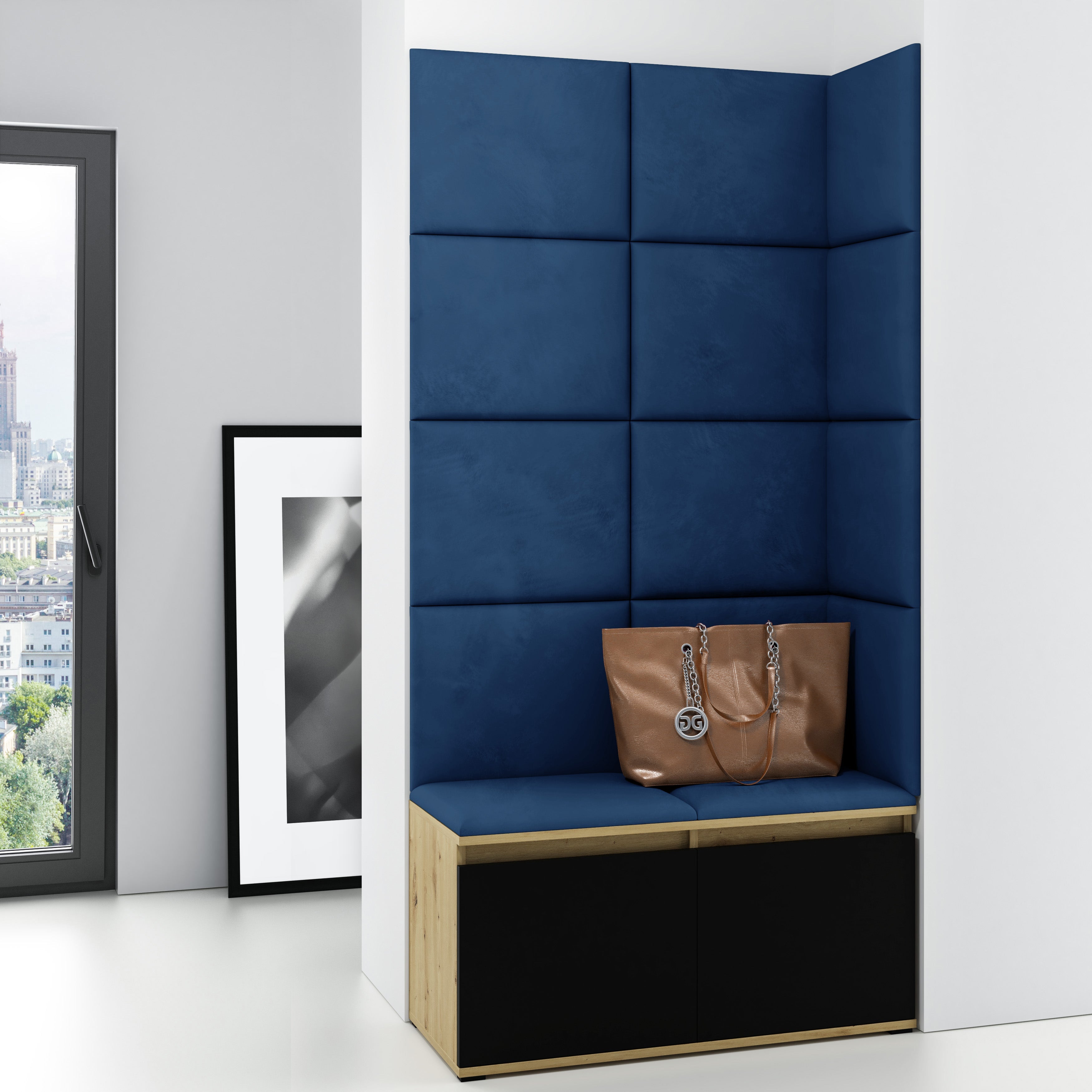 PK Emi 2 Hallway Wardrobe Artisan Oak/Black - Marine