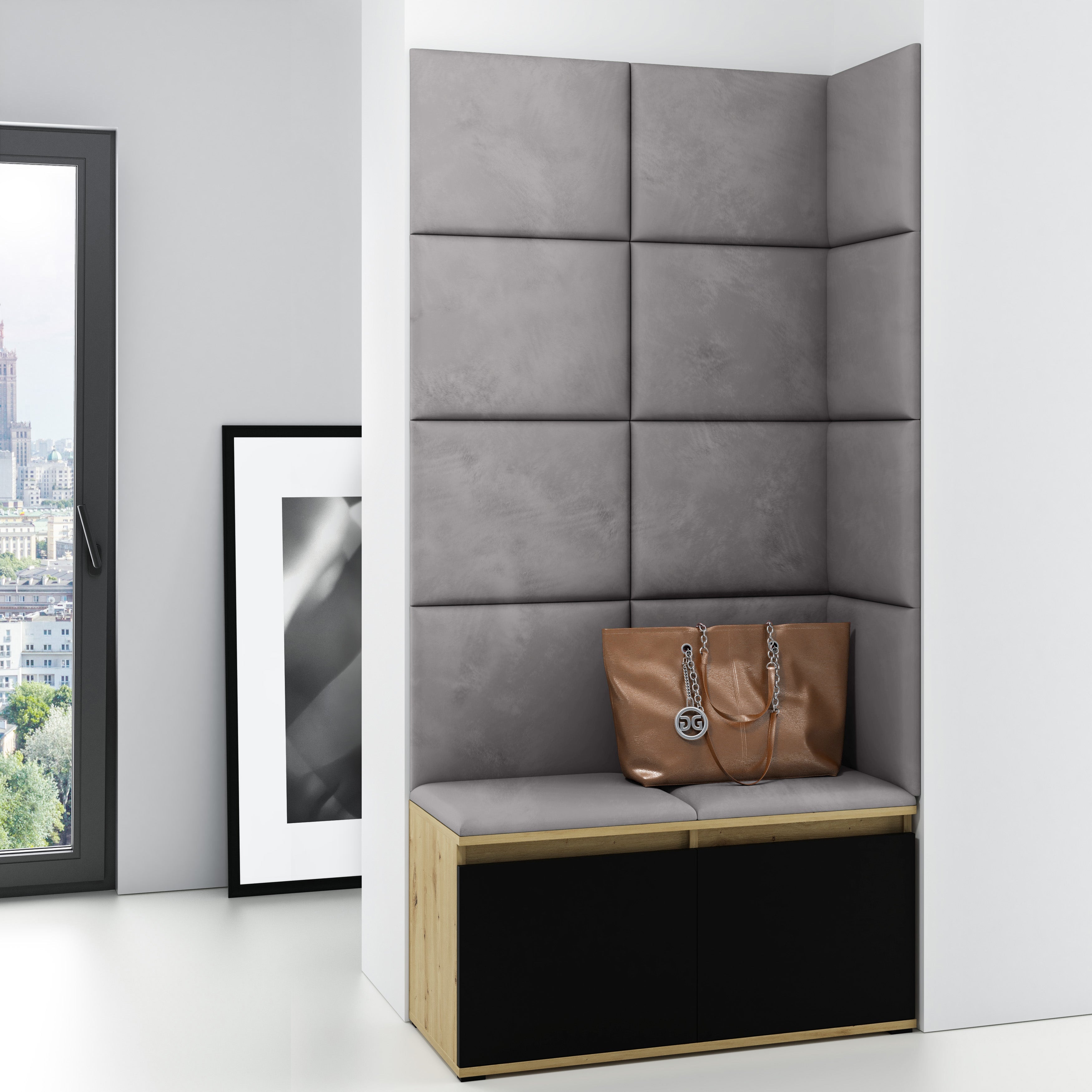 PK Emi 2 Hallway Wardrobe Artisan Oak/Black - Ash