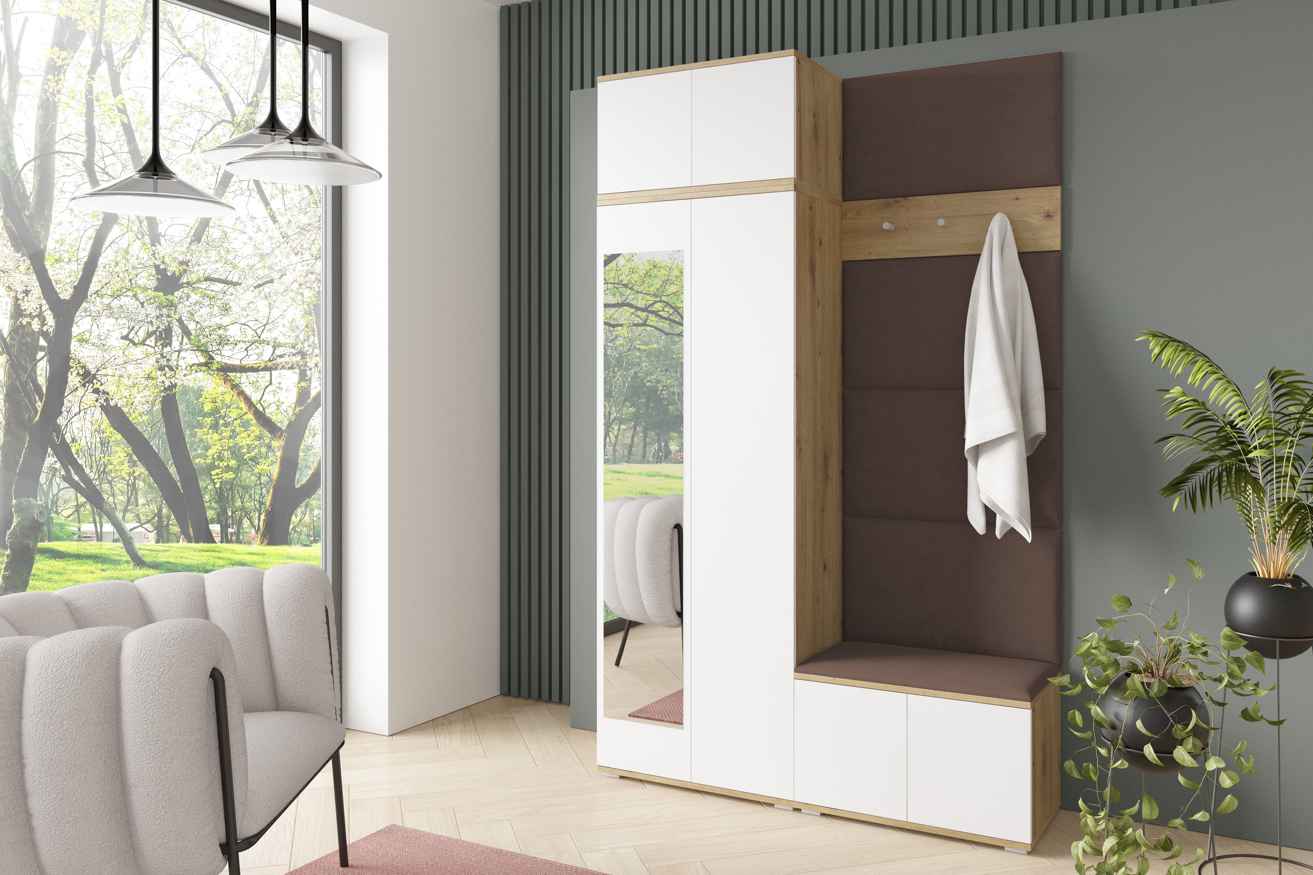 PK Sevilla 2 Hallway Wardrobe - Grey