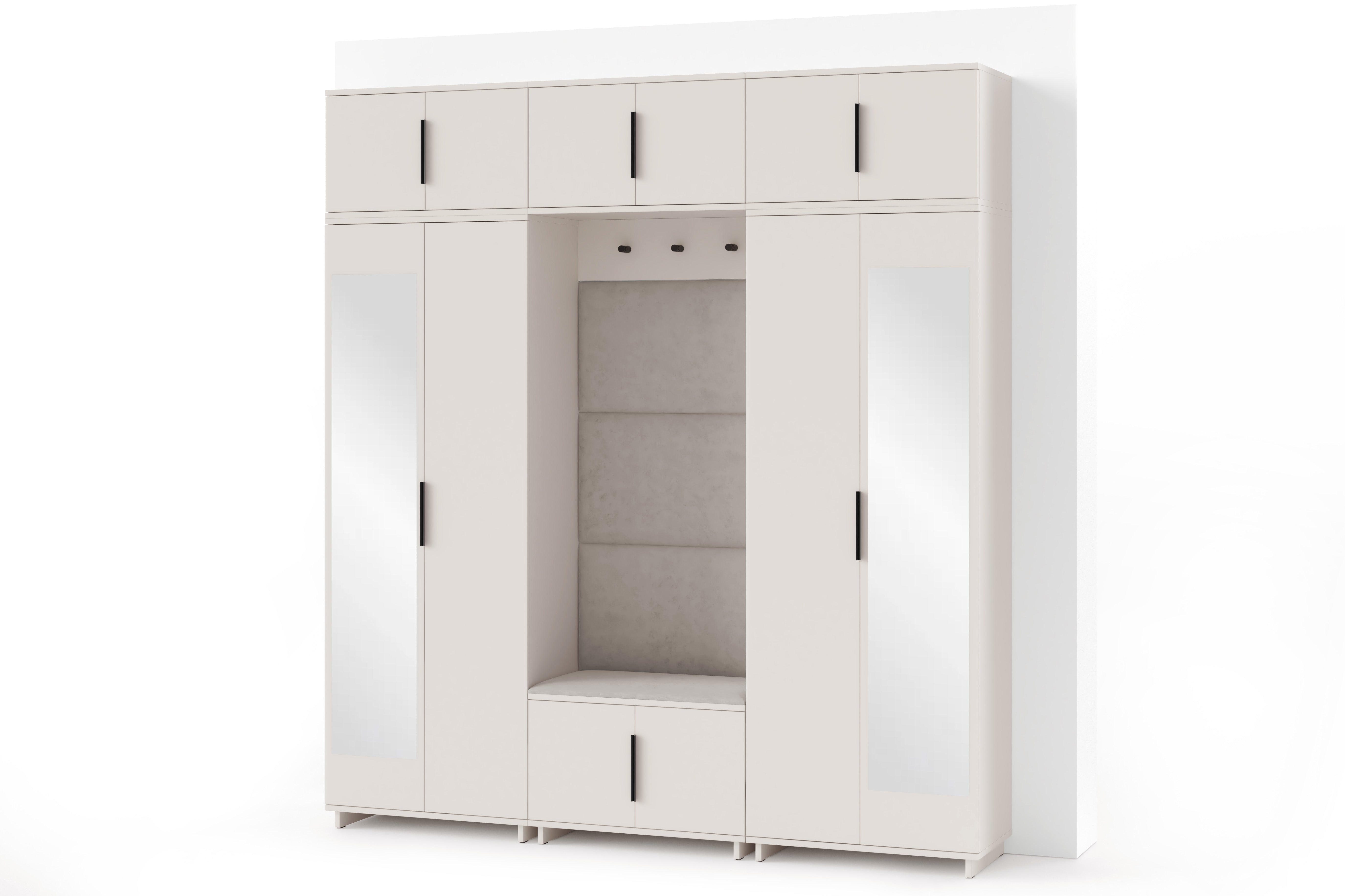 PK Bianco 2 Hallway Wardrobe Set - Cream