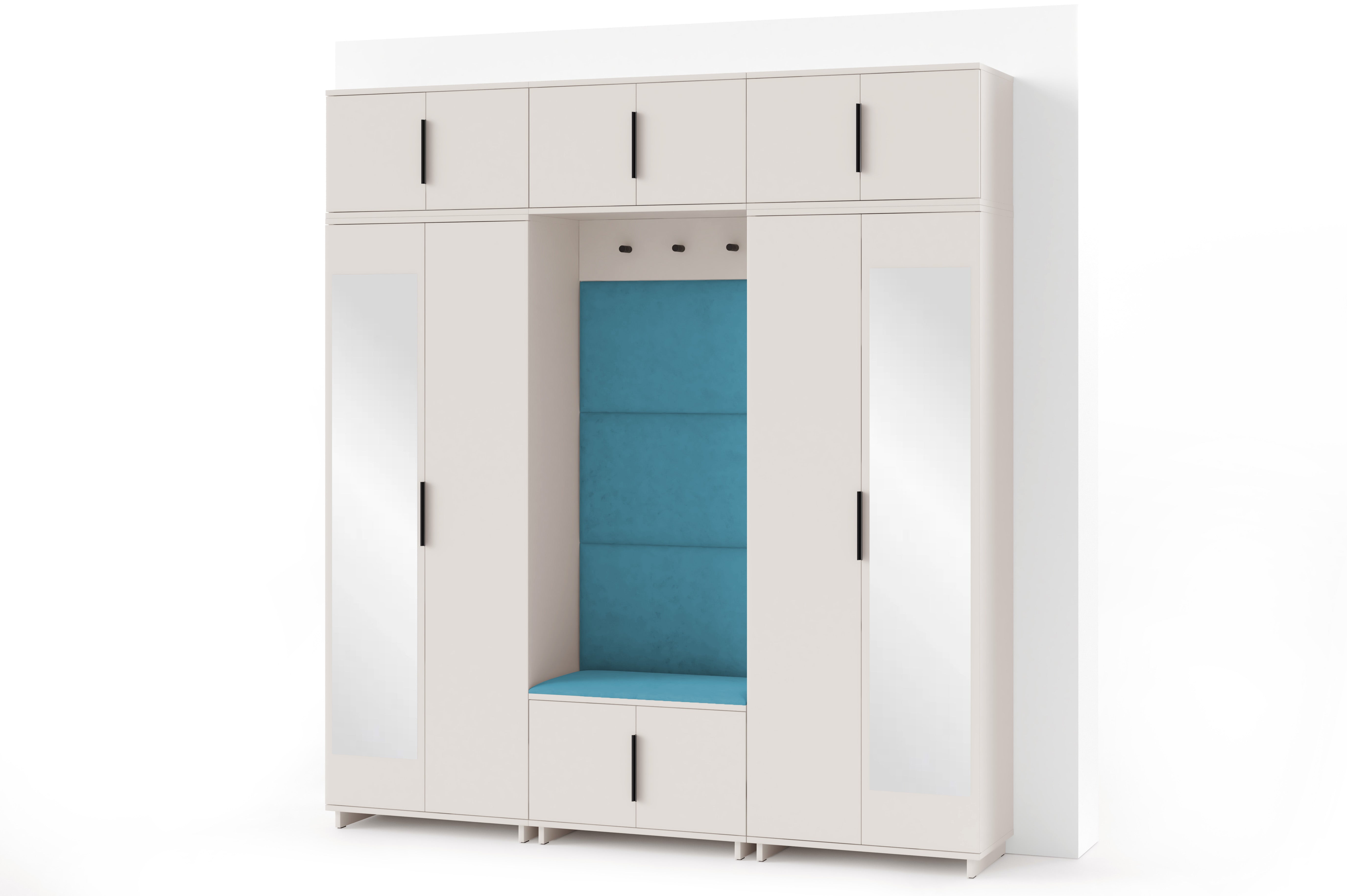 PK Bianco 2 Hallway Wardrobe Set - Azur