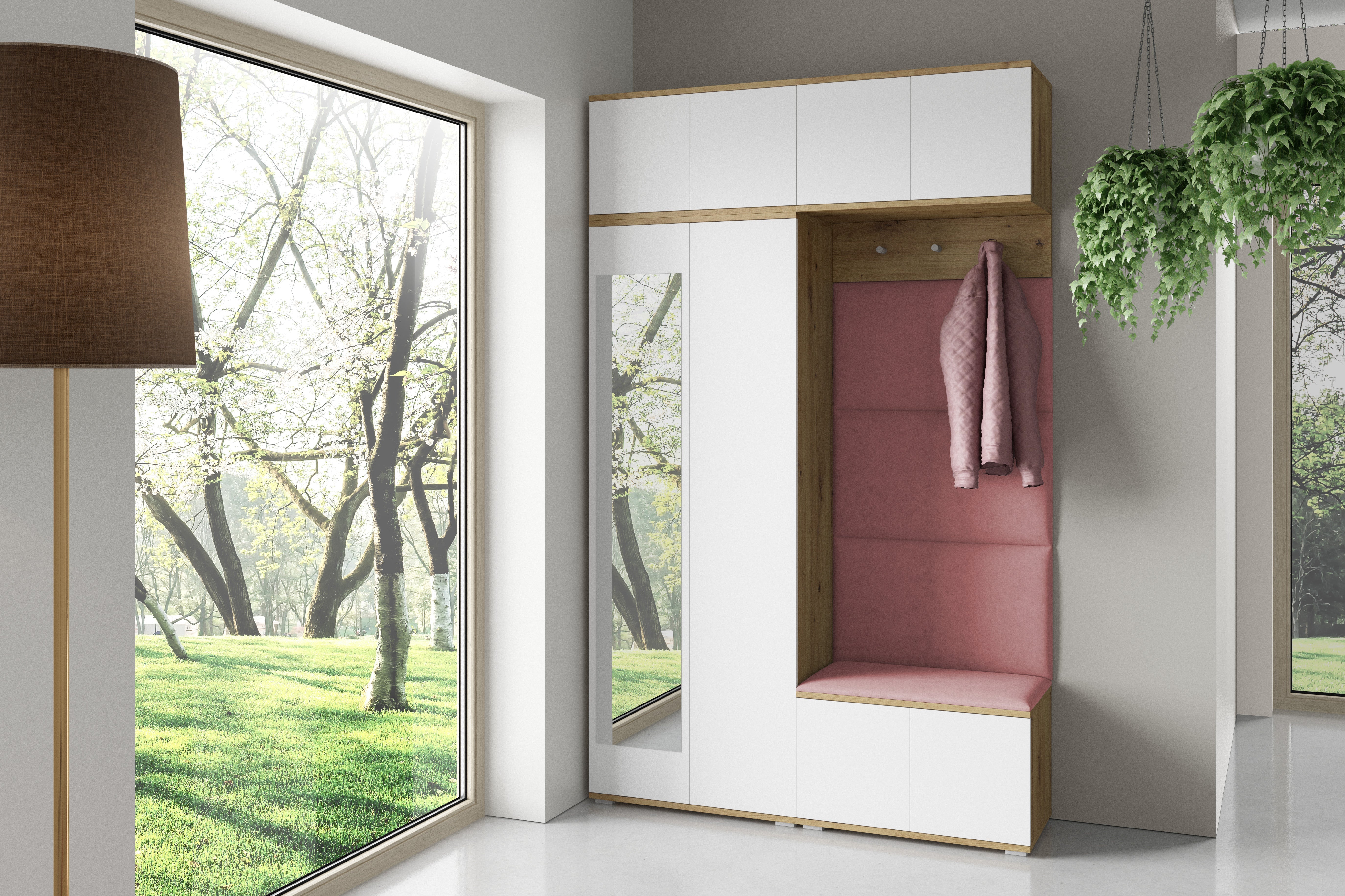 PK Sevilla 3 Hallway Wardrobe - Misty Rose
