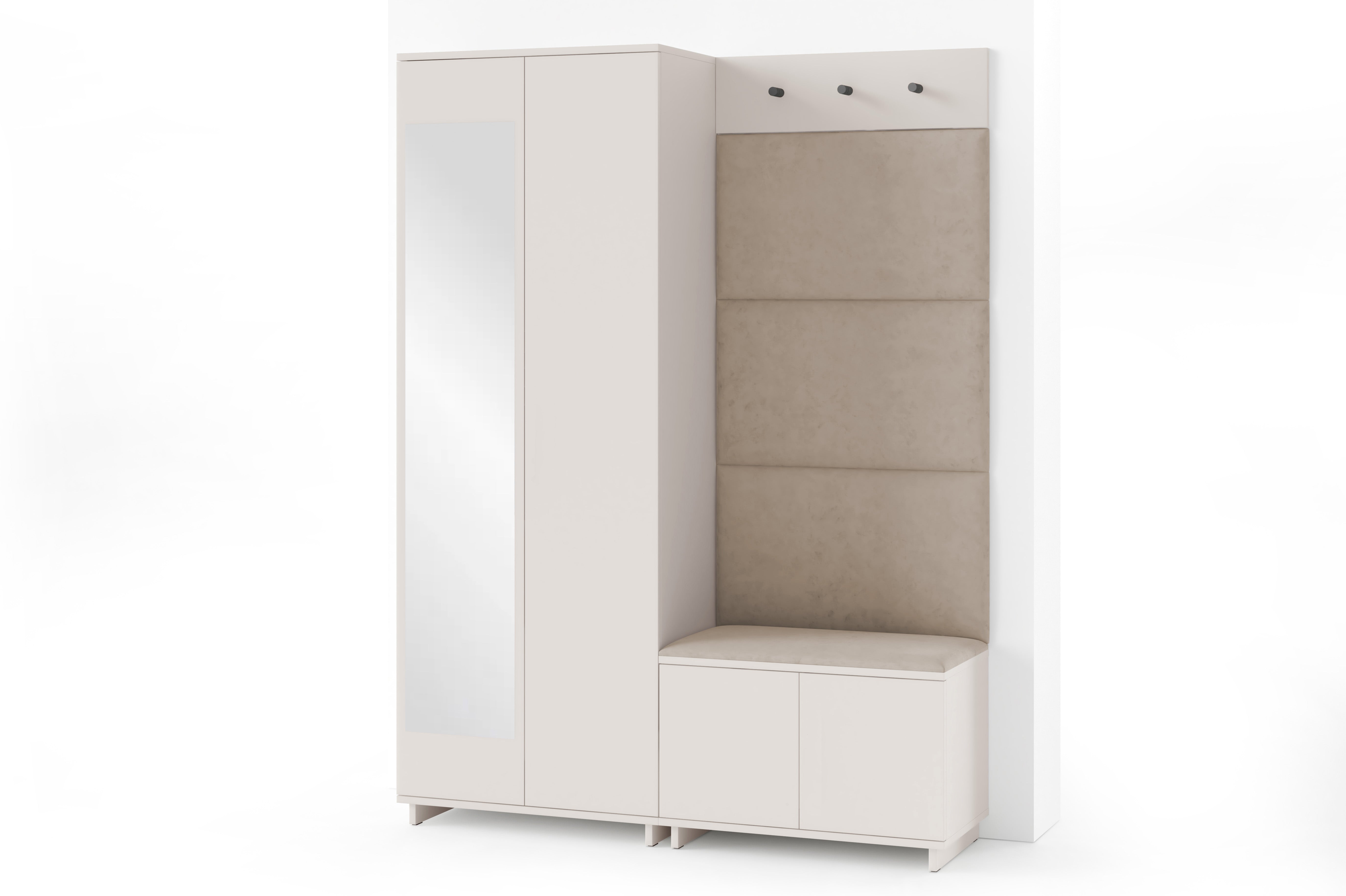 PK Bianco 3 Hallway Wardrobe Set - Light Beige