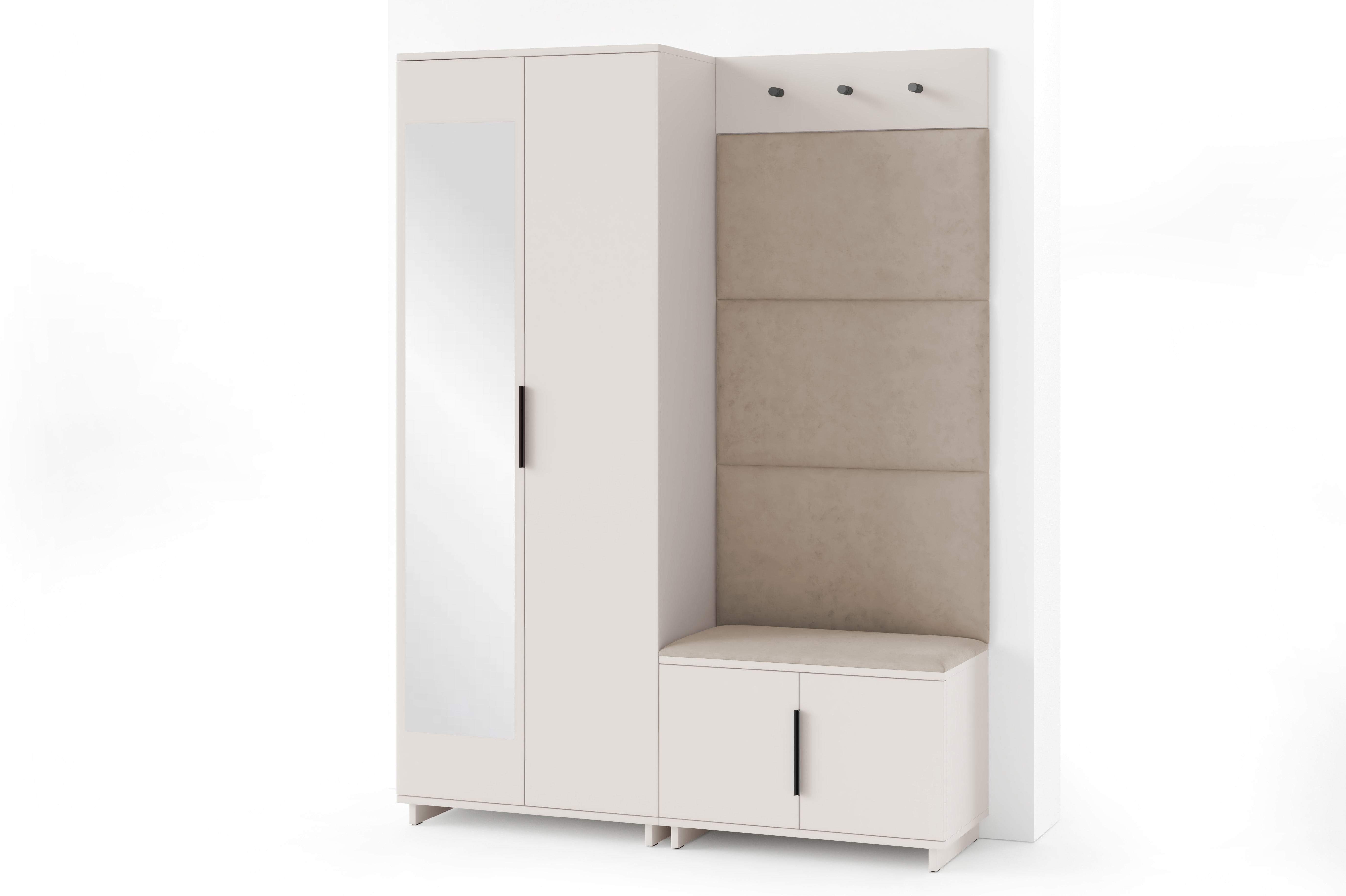 PK Bianco 3 Hallway Wardrobe Set - Light Beige