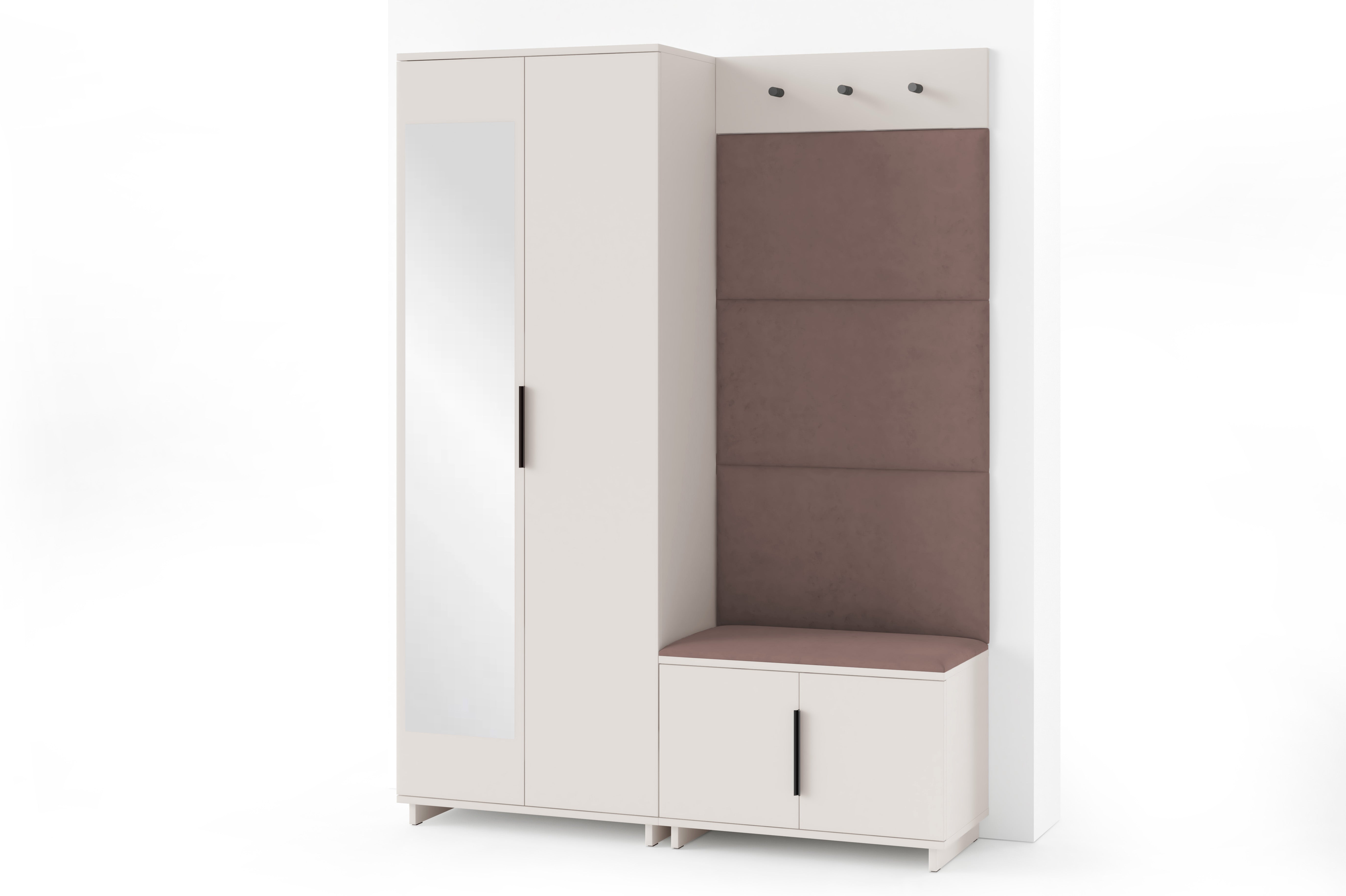 PK Bianco 3 Hallway Wardrobe Set - Cacao