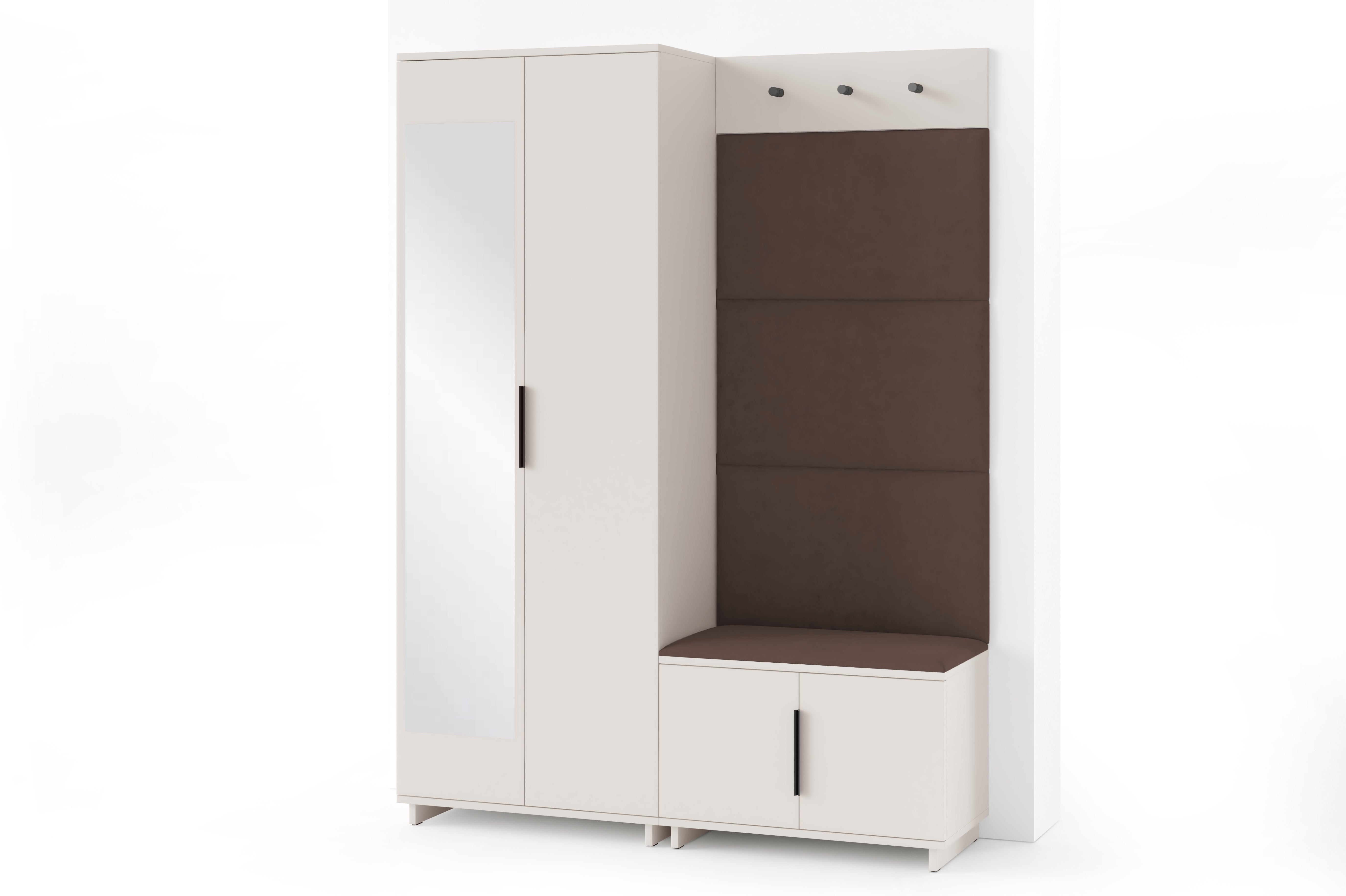 PK Bianco 3 Hallway Wardrobe Set - Dark Brown