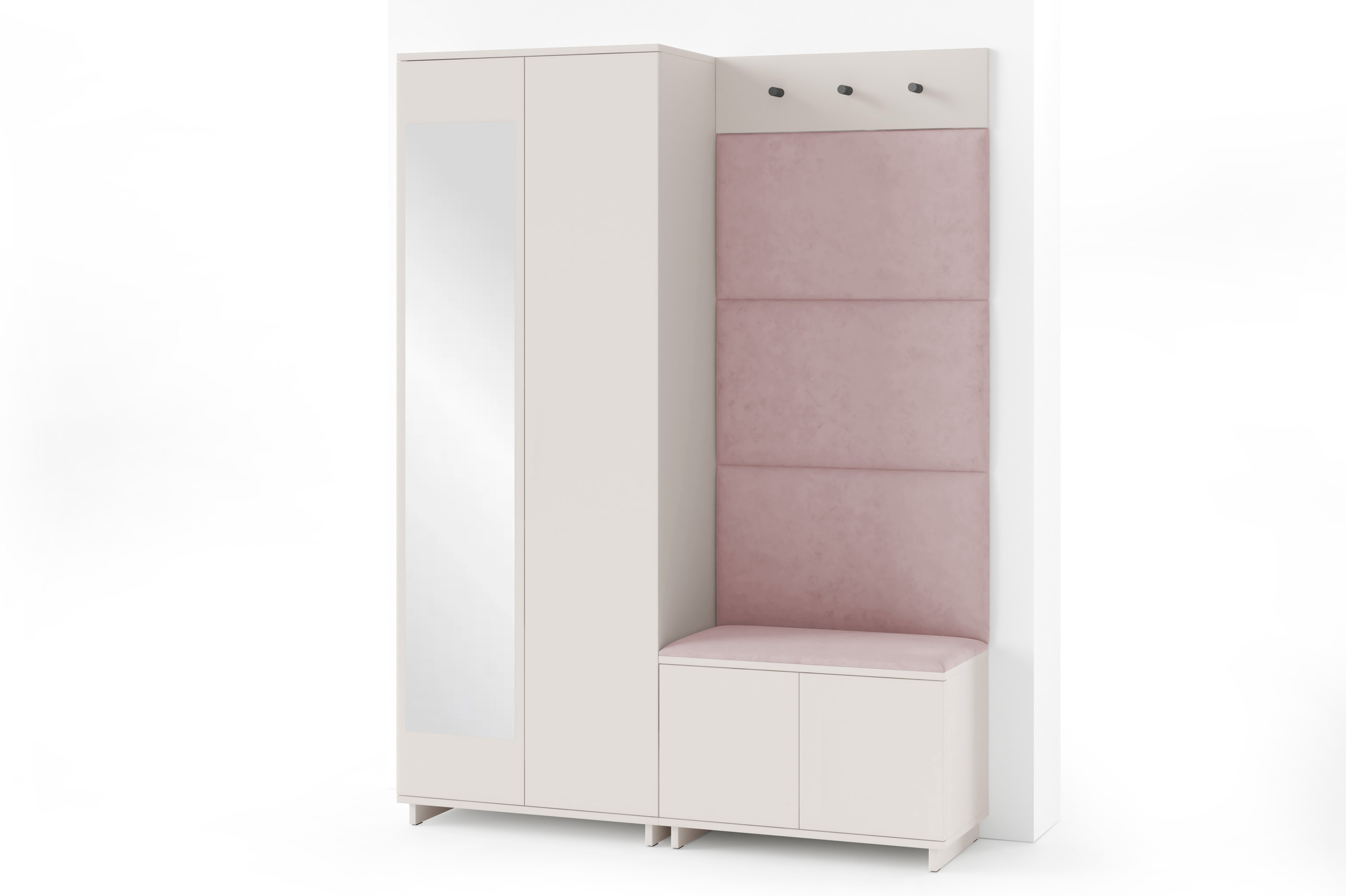 PK Bianco 3 Hallway Wardrobe Set - Flamingo