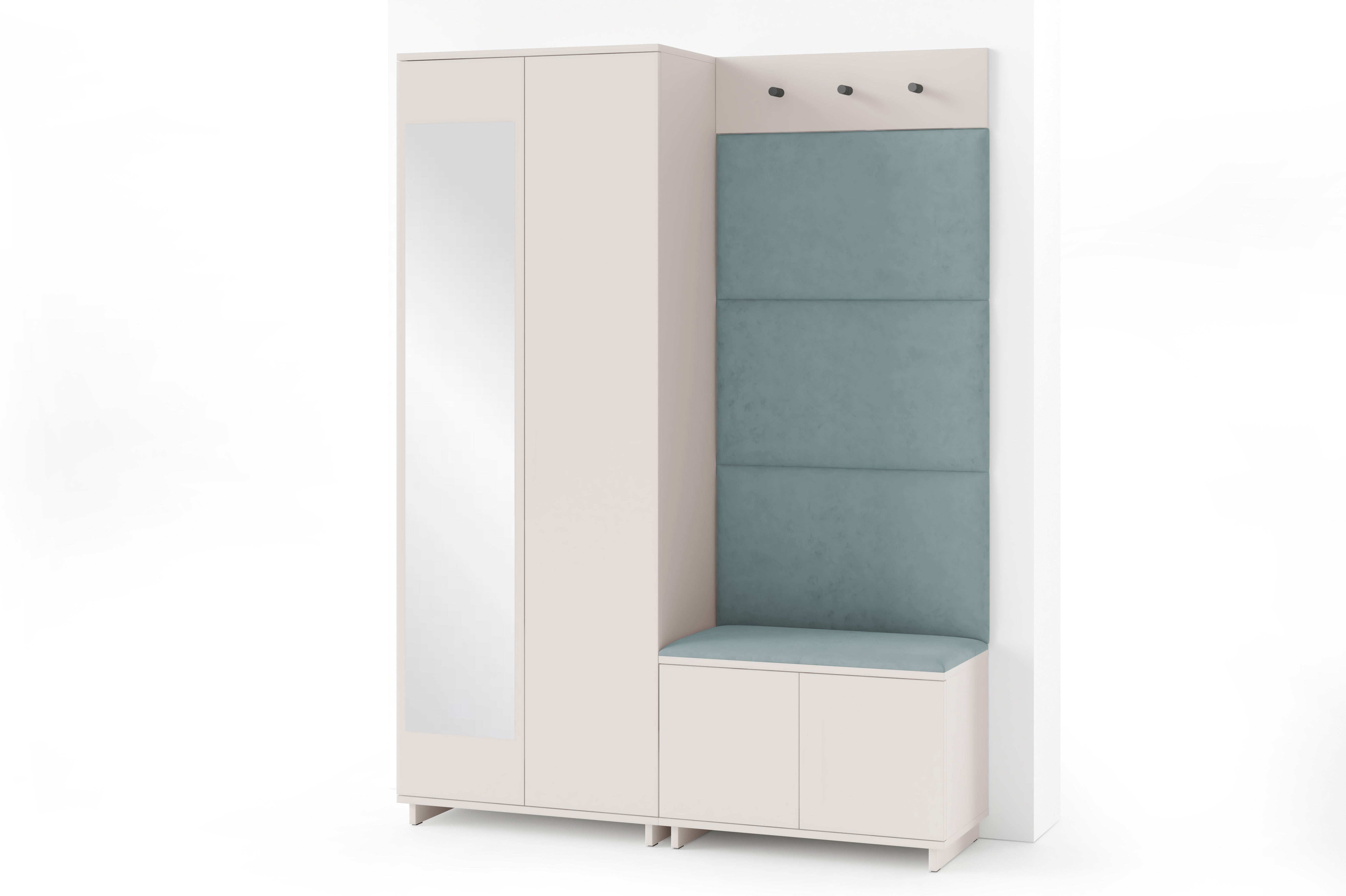 PK Bianco 3 Hallway Wardrobe Set - Aqua