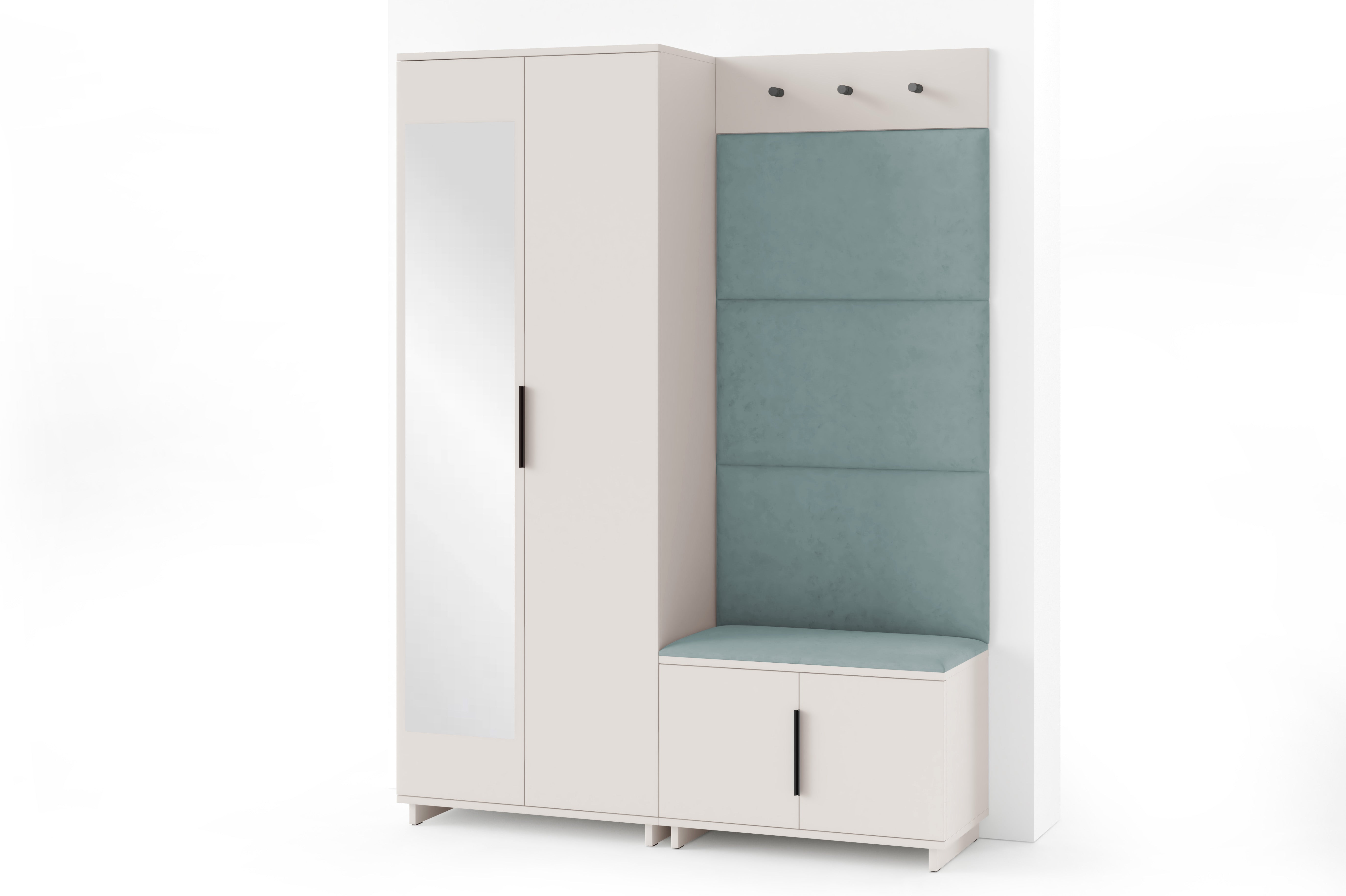 PK Bianco 3 Hallway Wardrobe Set - Aqua