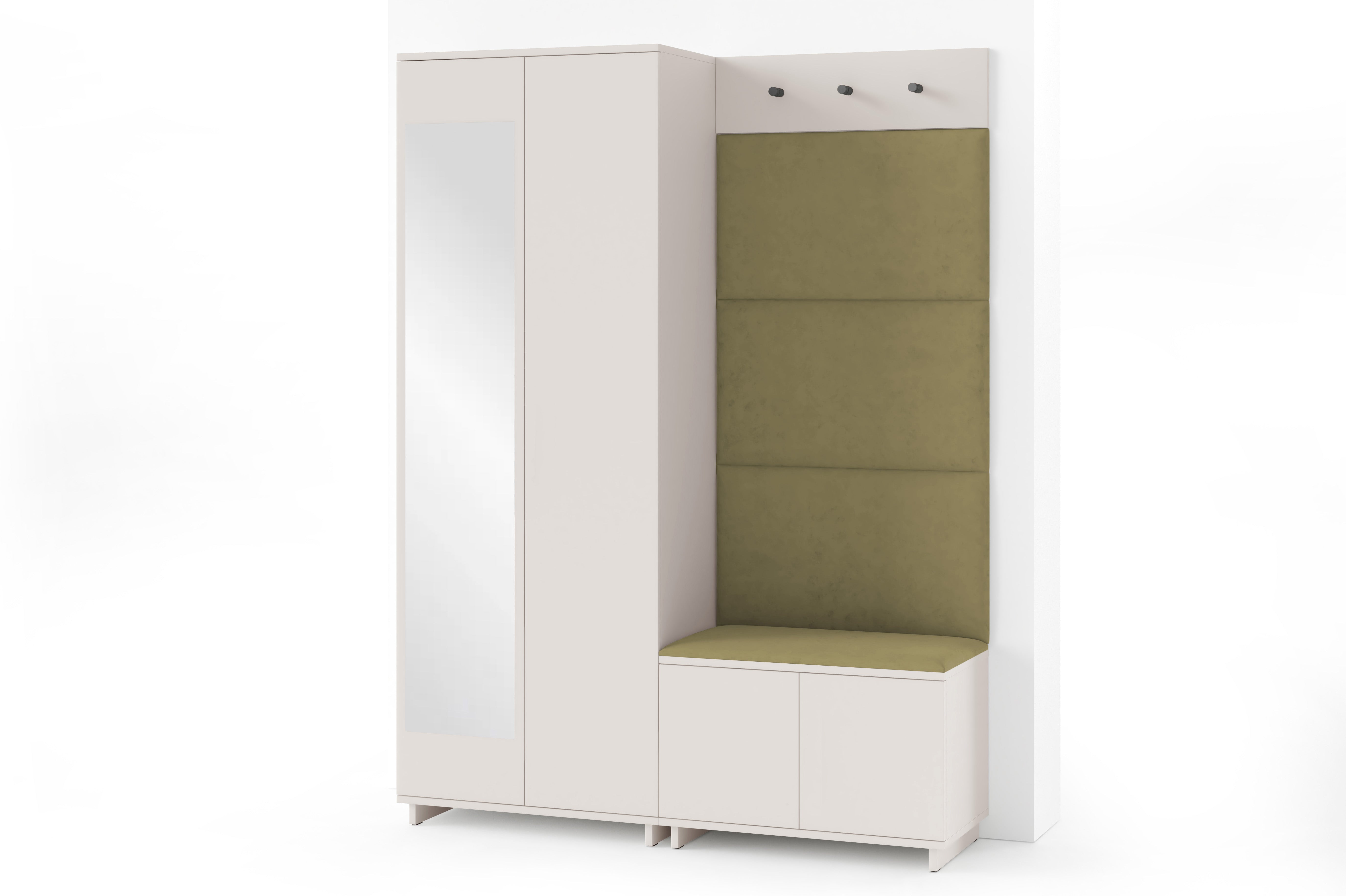 PK Bianco 3 Hallway Wardrobe Set - Olive