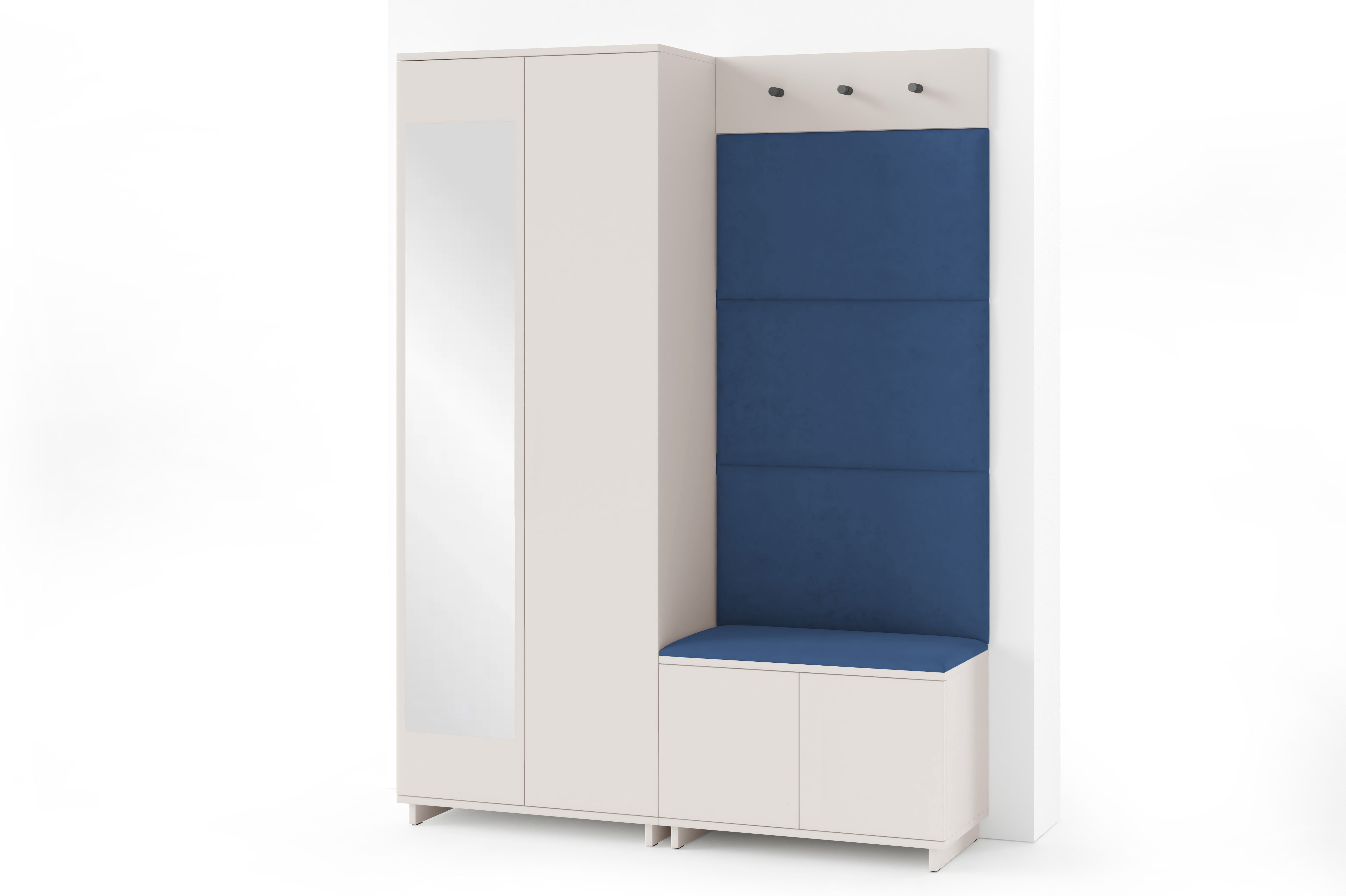 PK Bianco 3 Hallway Wardrobe Set - Deep Blue