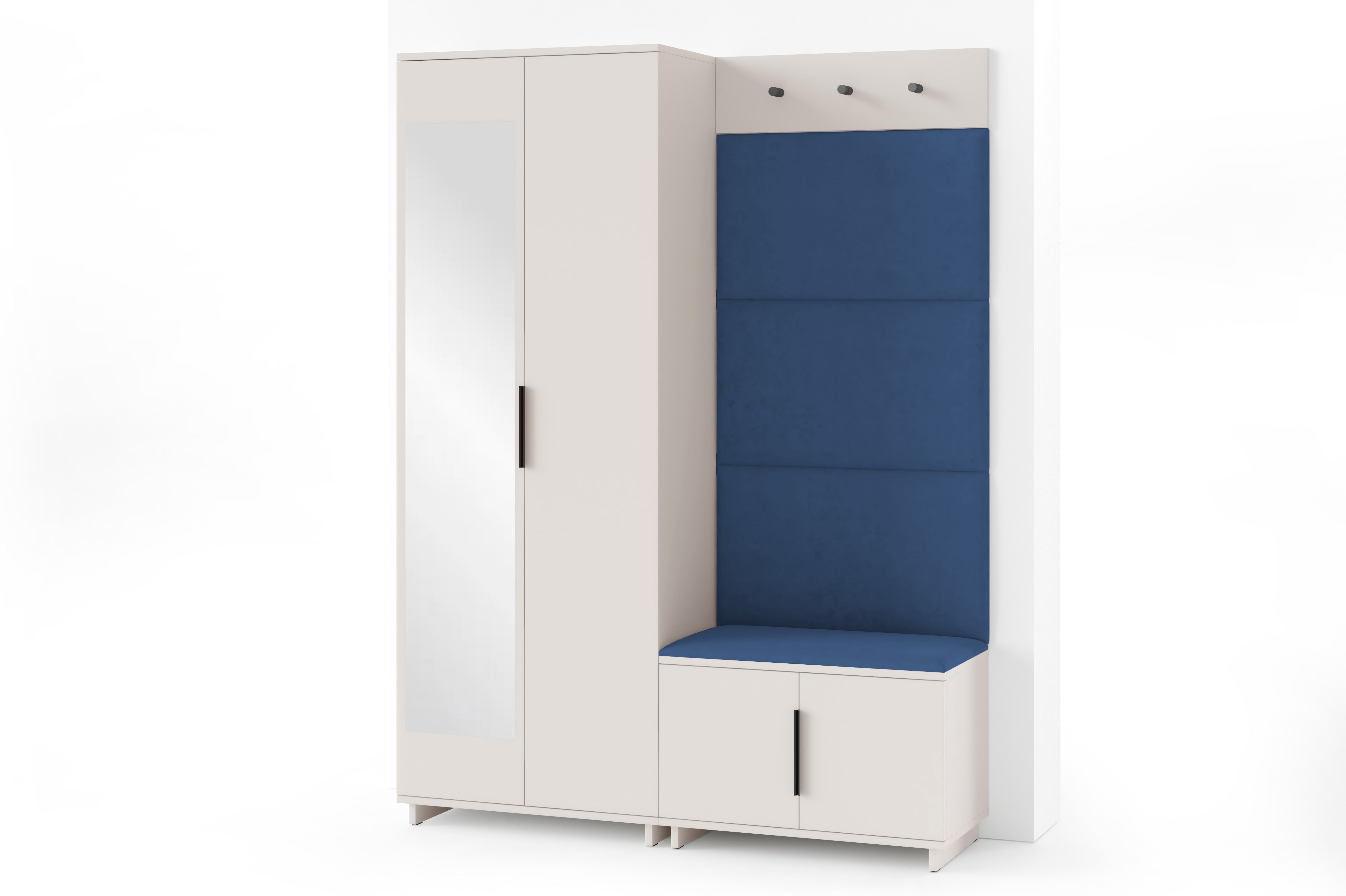 PK Bianco 3 Hallway Wardrobe Set - Deep Blue