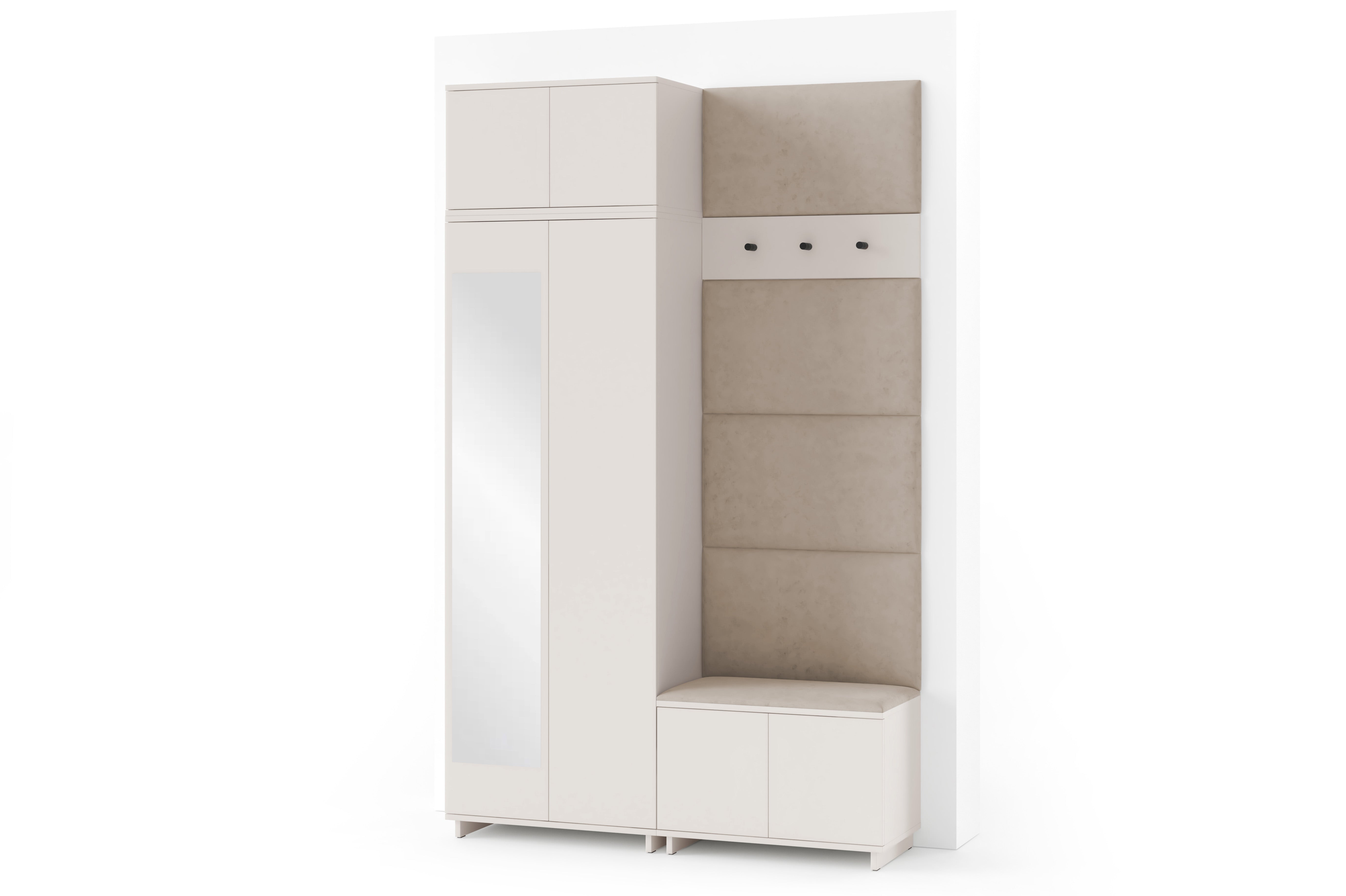 PK Bianco 4 Hallway Wardrobe Set - Light Beige