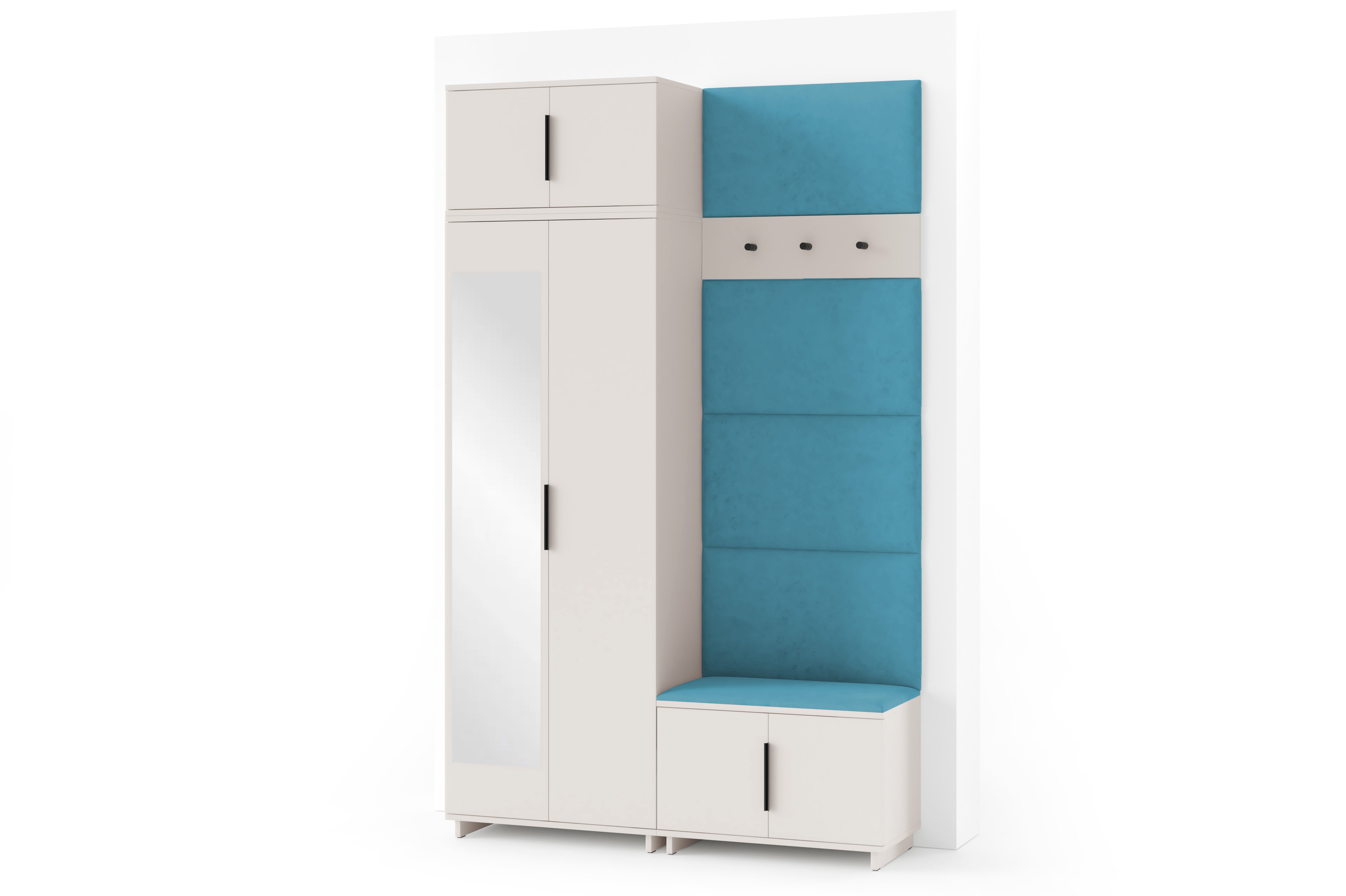 PK Bianco 4 Hallway Wardrobe Set - Azul