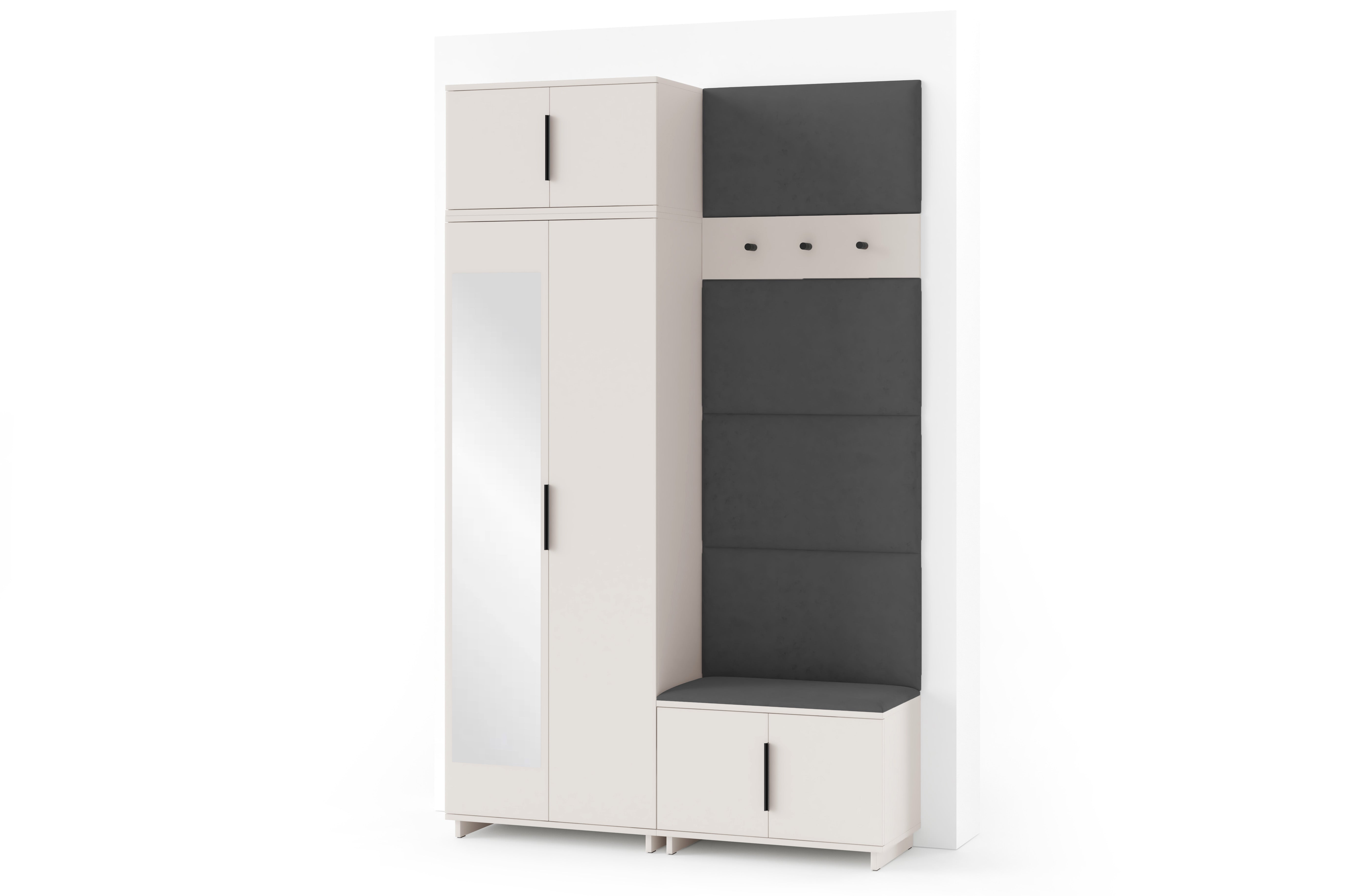 PK Bianco 4 Hallway Wardrobe Set - Graphite