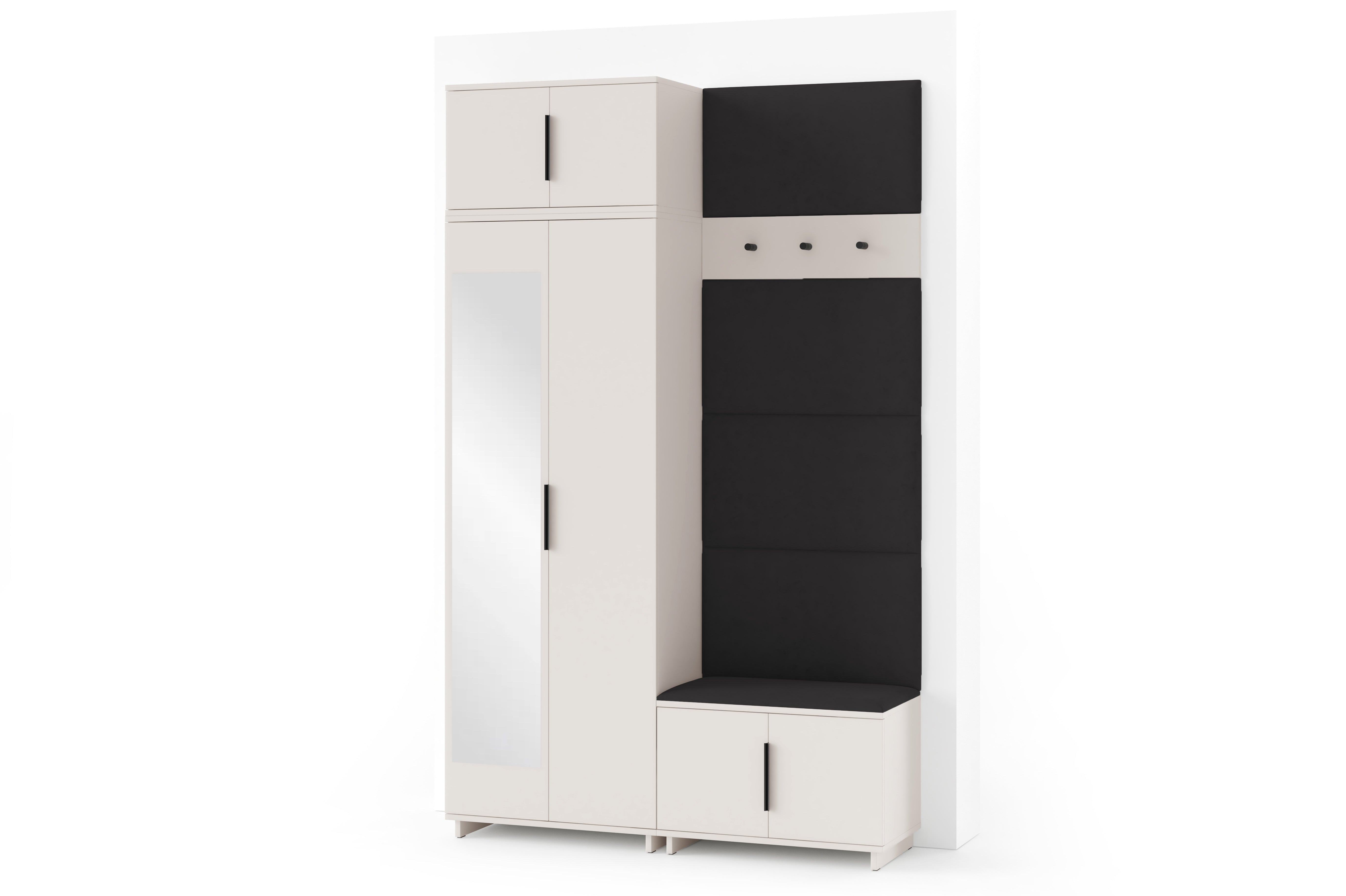 PK Bianco 4 Hallway Wardrobe Set - Black
