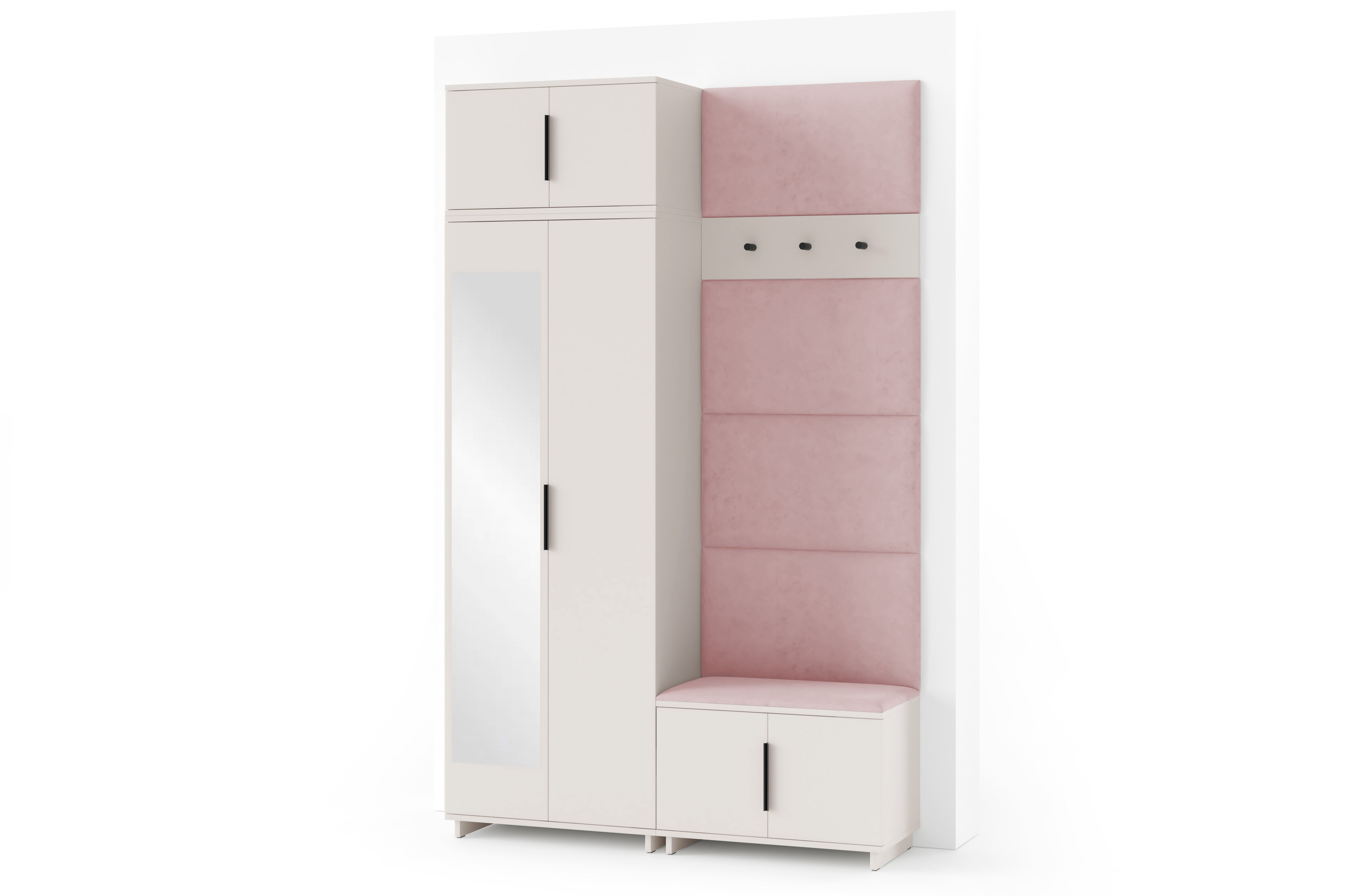 PK Bianco 4 Hallway Wardrobe Set - Flamingo