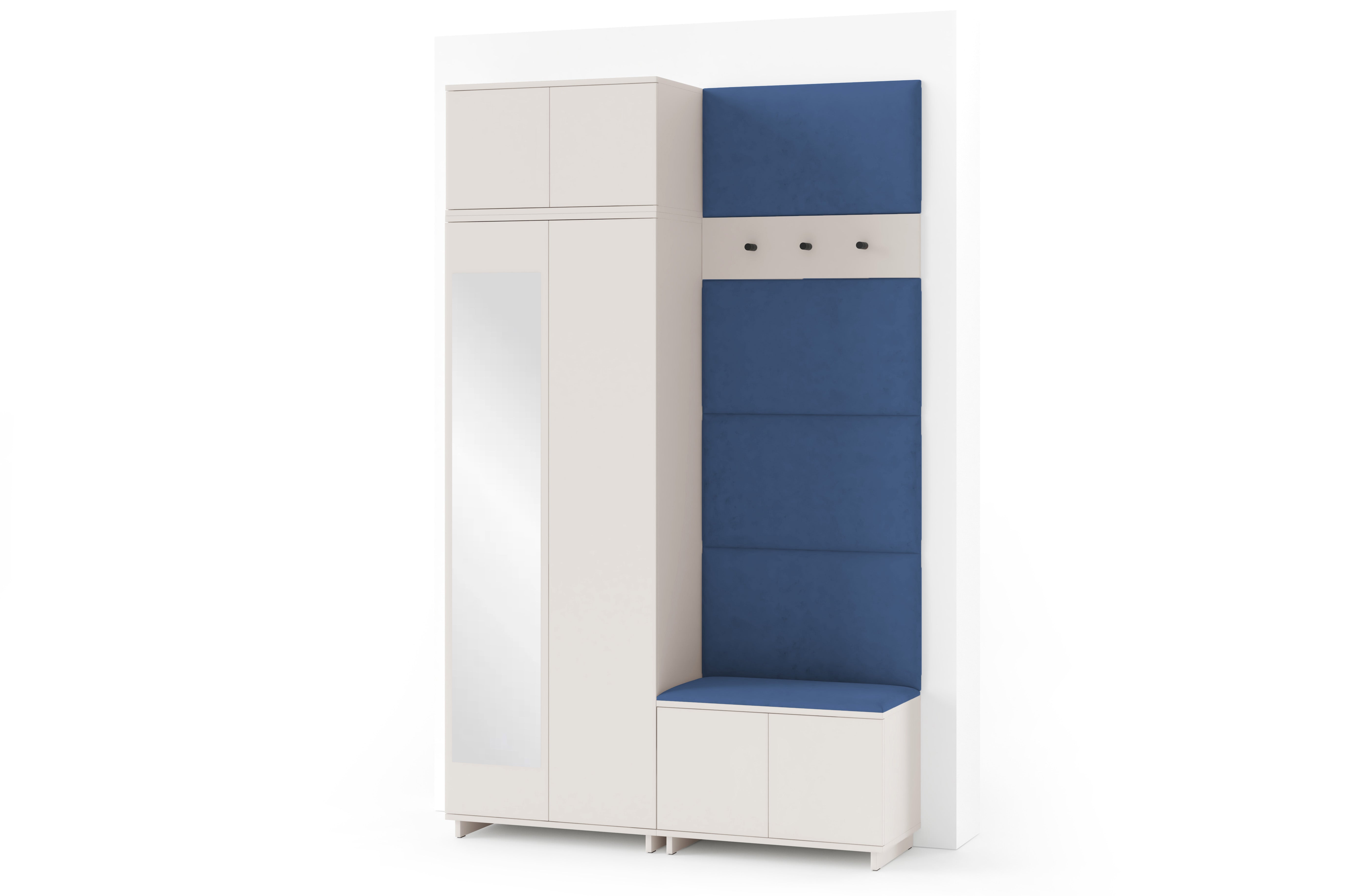 PK Bianco 4 Hallway Wardrobe Set - Deep Blue