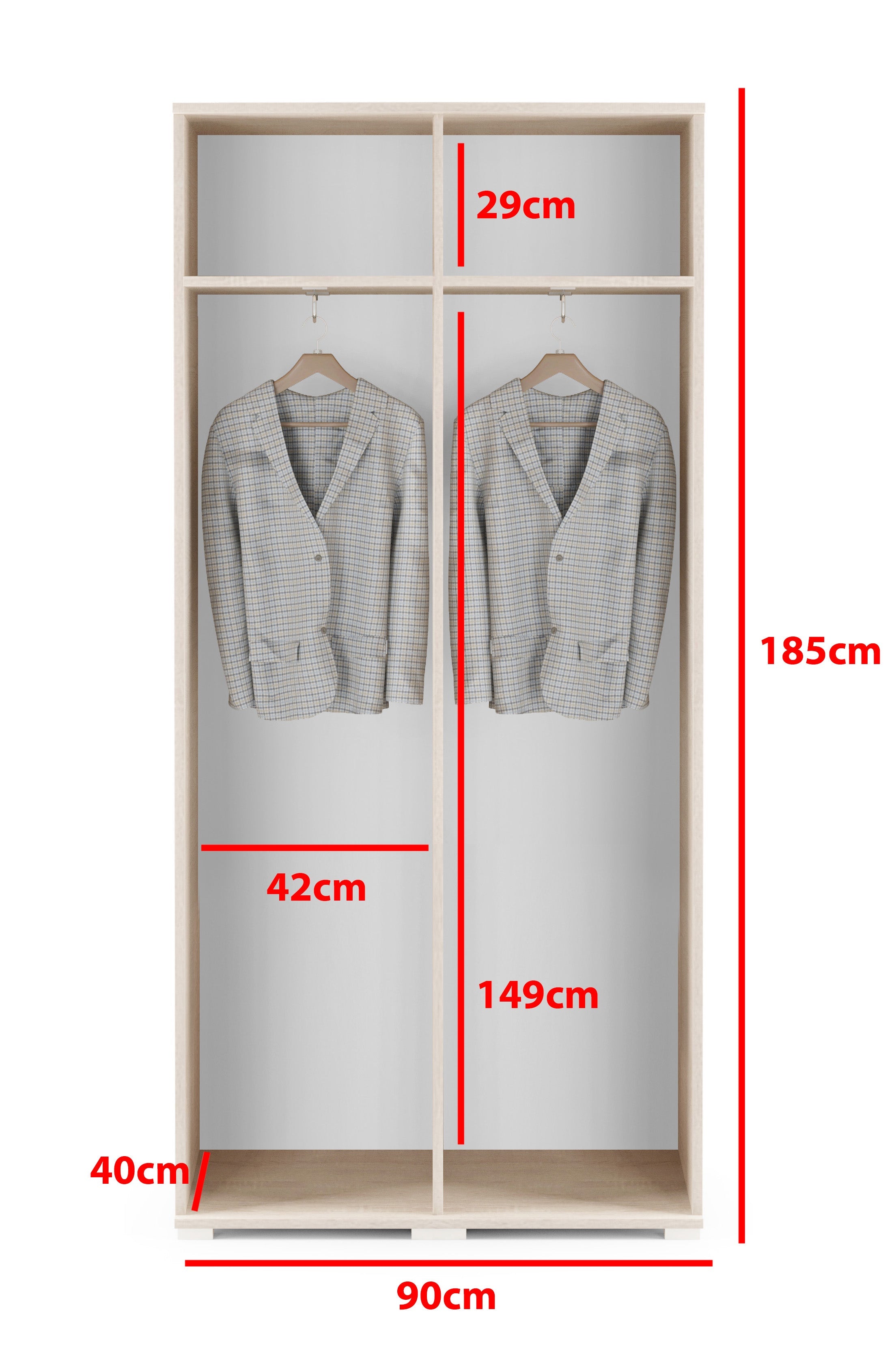 PK Emi 8 Hallway Wardrobe White - Upholstered Panels in Various Colours