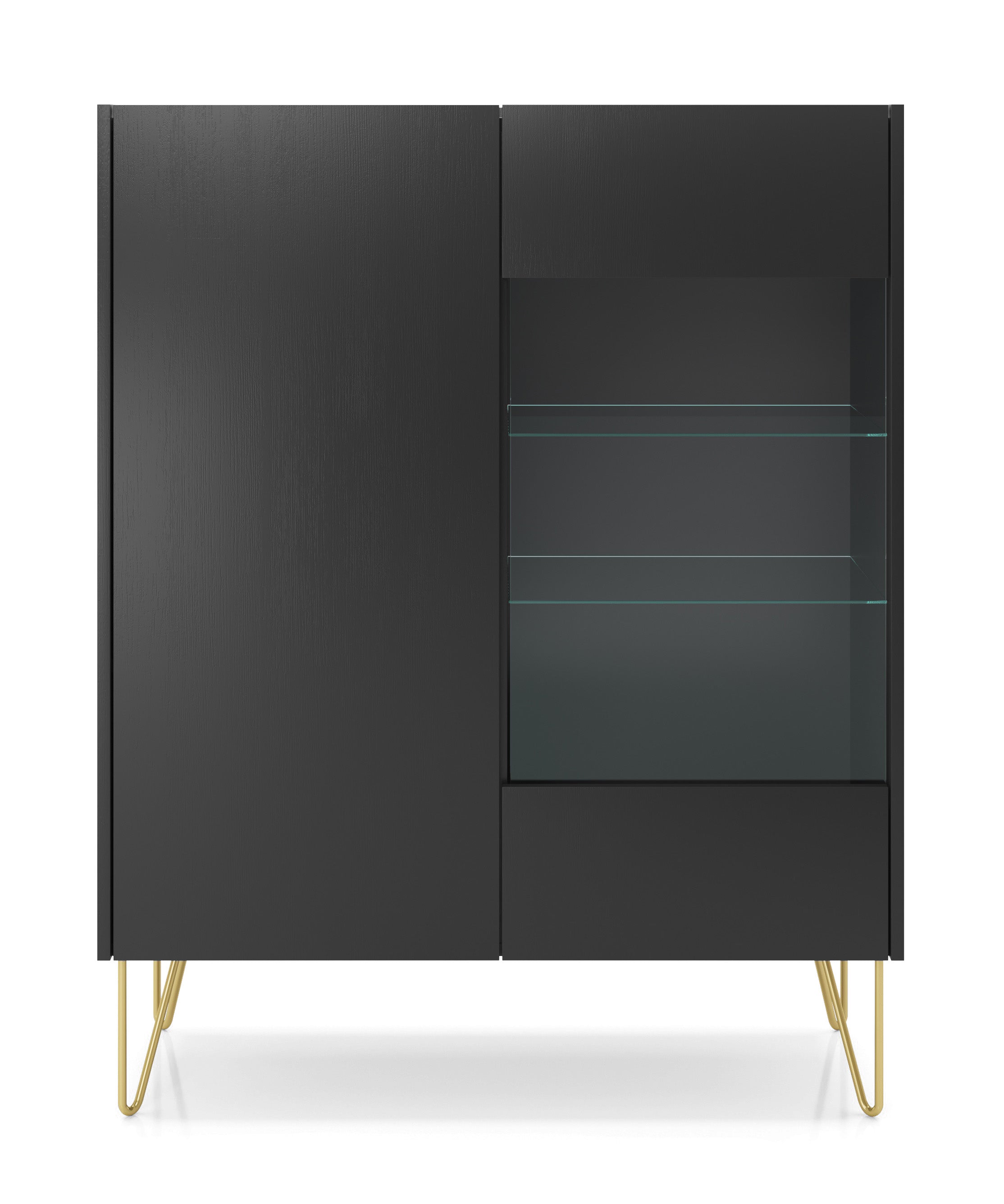 Harmony Cabinet - Schrank mit zwei Türen und Glasvitrine