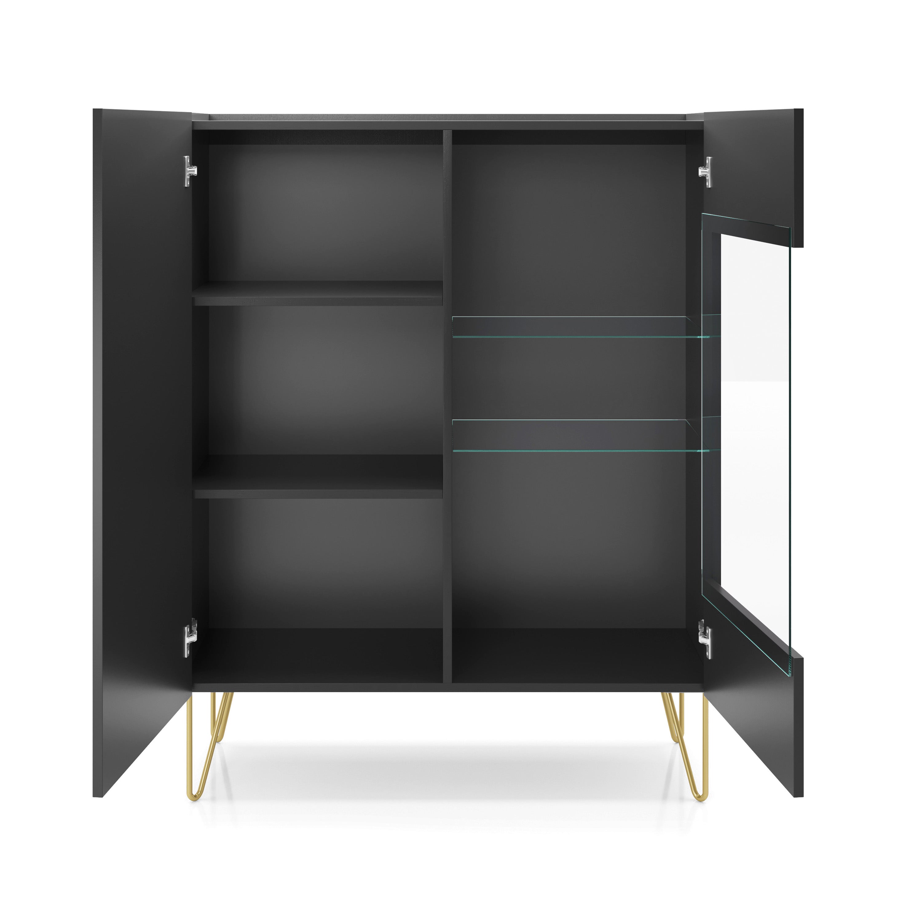 Harmony Cabinet - Schrank mit zwei Türen und Glasvitrine