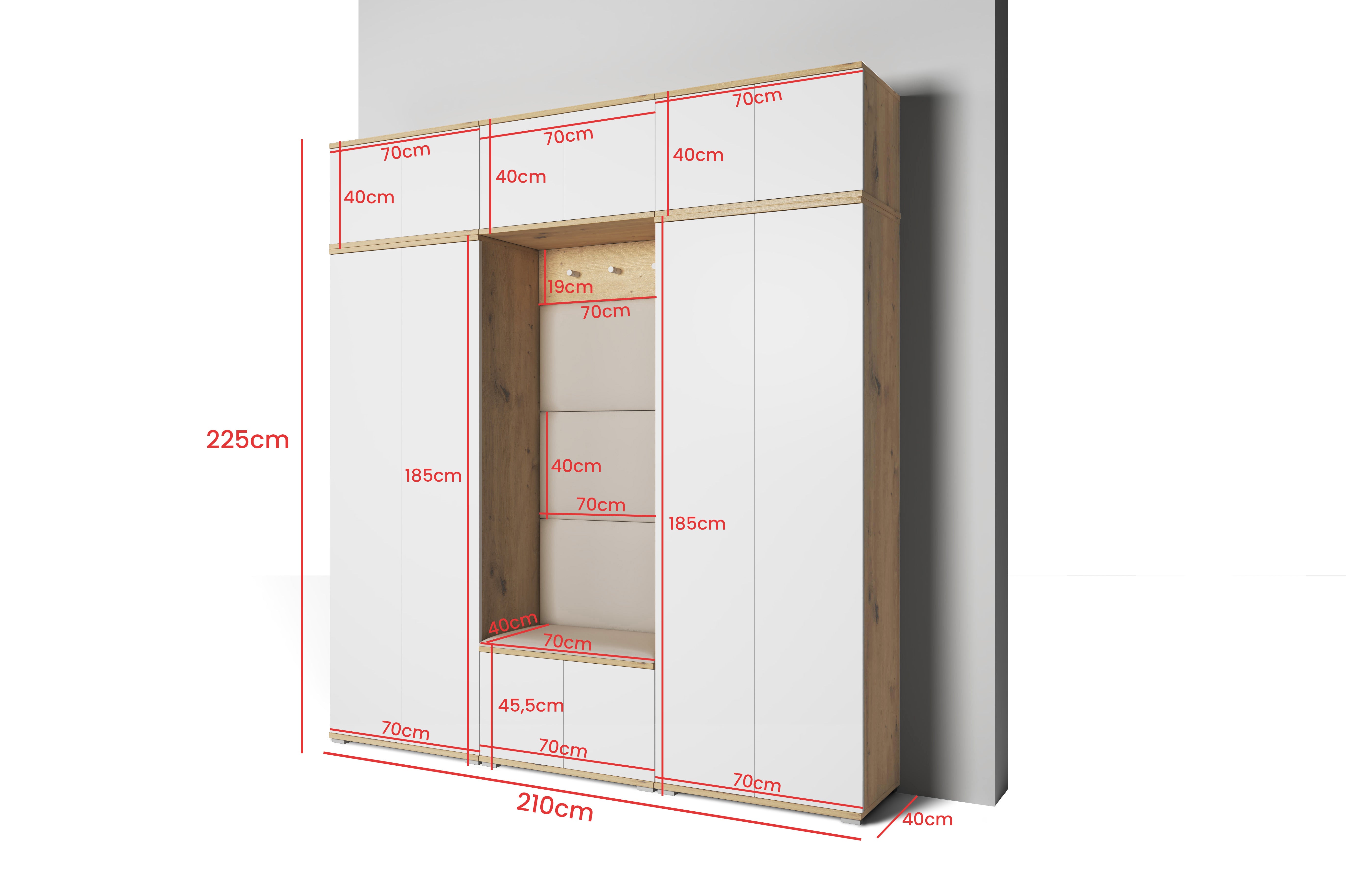 PK Sevilla 4 Hallway Wardrobe - Aqua