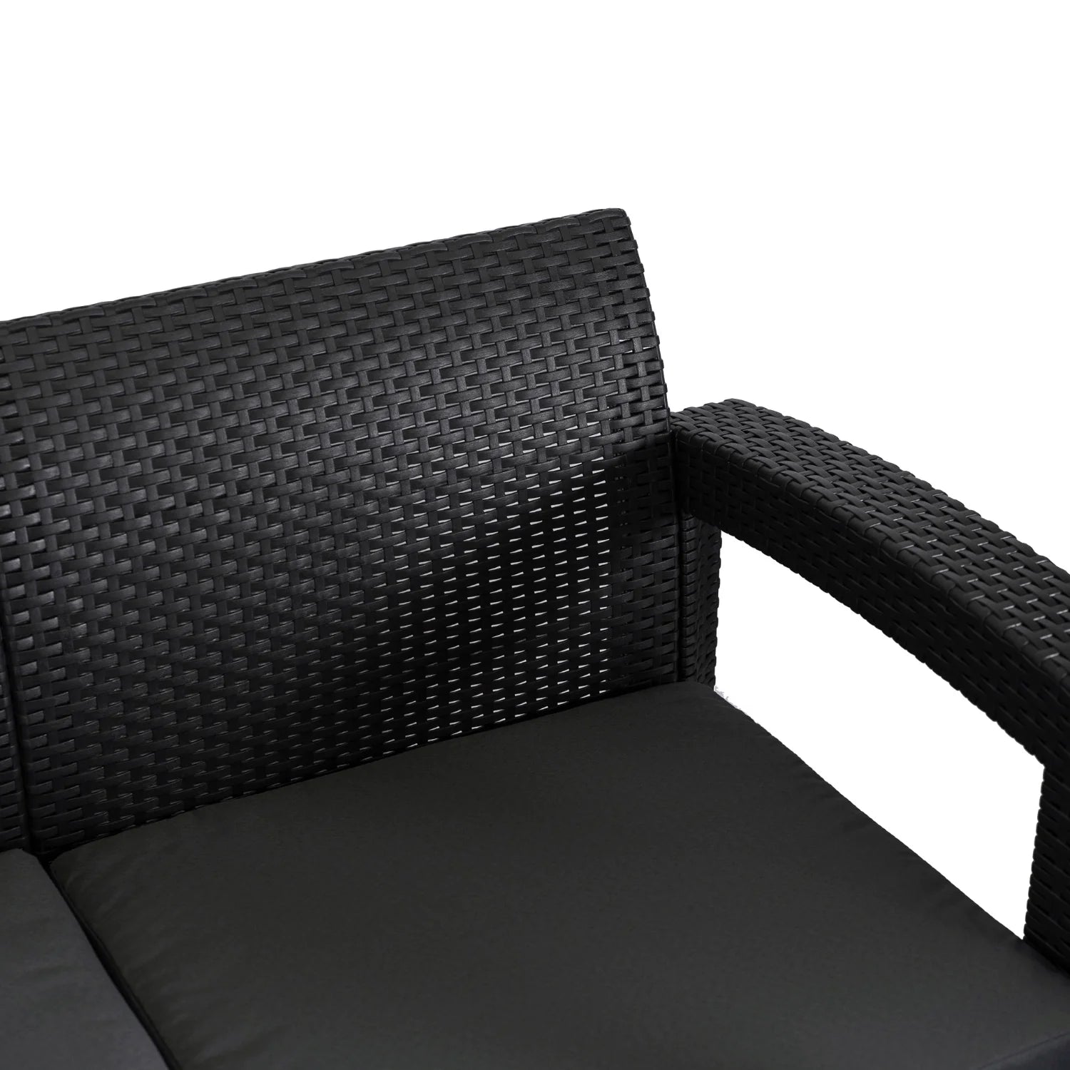 Elite BRANDON Gartenmöbel-Set – Schwarz/Dunkelgrau | Stilvolle &amp; komfortable Gartenlounge
