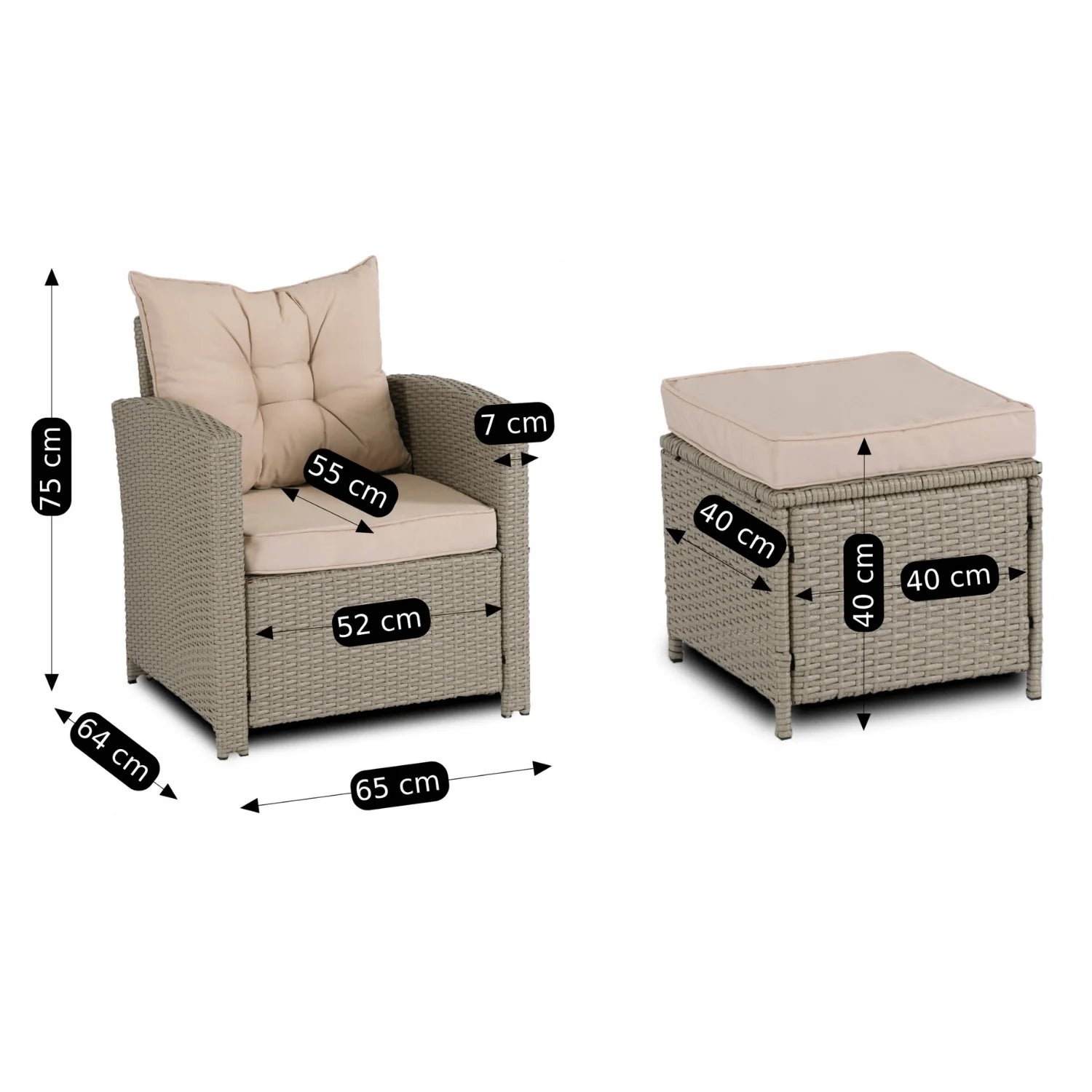 Elite COLORADO Gartenmöbel-Set – Beige