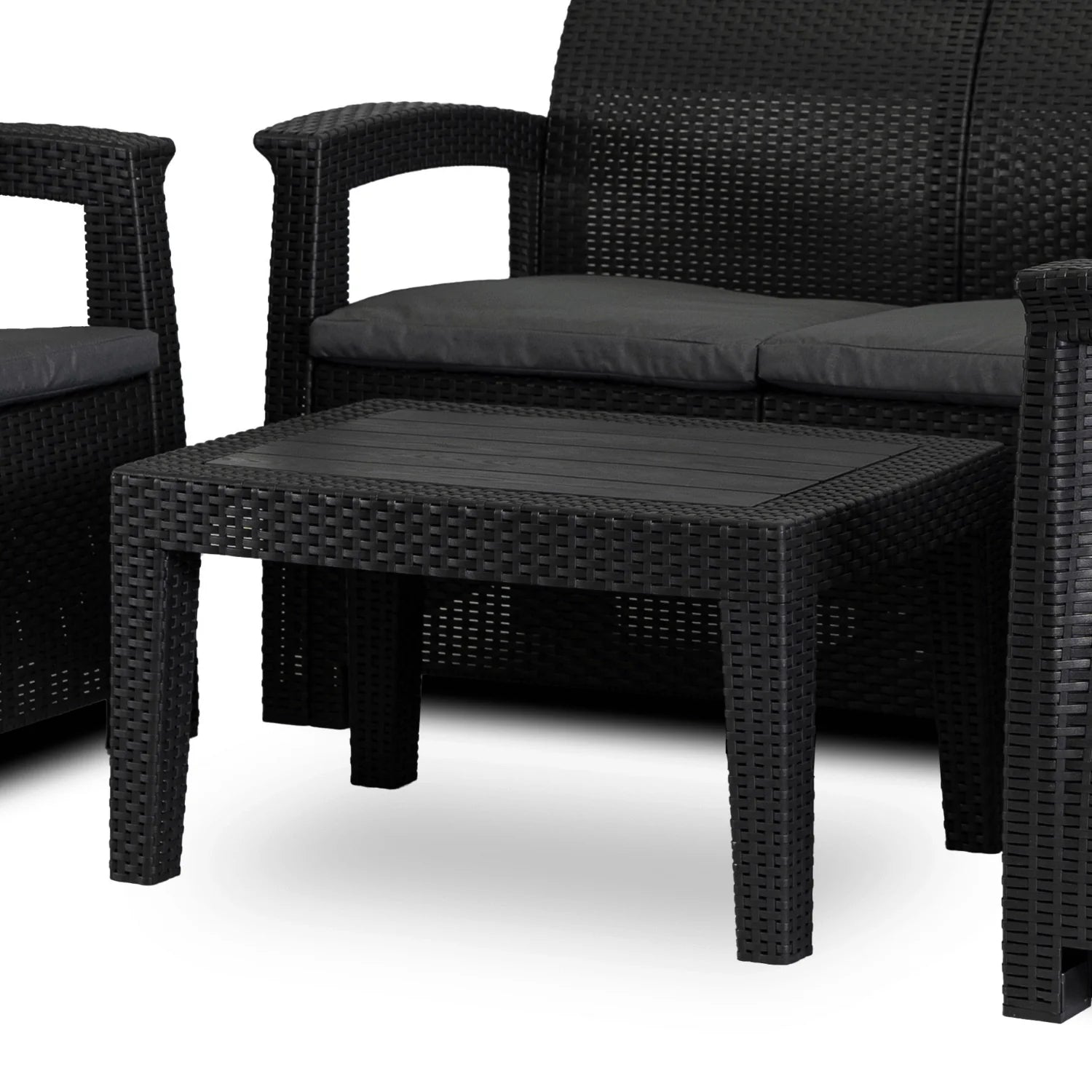 Elite COLUMBIA Gartenmöbel-Set – Schwarz &amp; Dunkelgrau