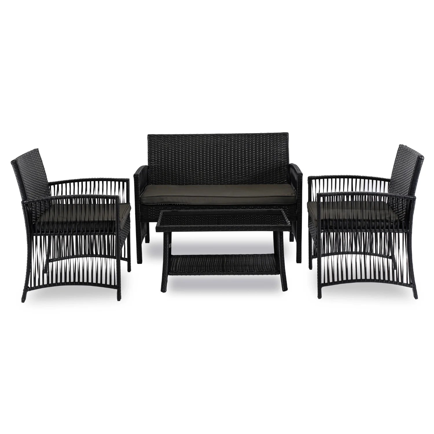 Elite FILADELFIA Gartenmöbel-Set – Schwarz