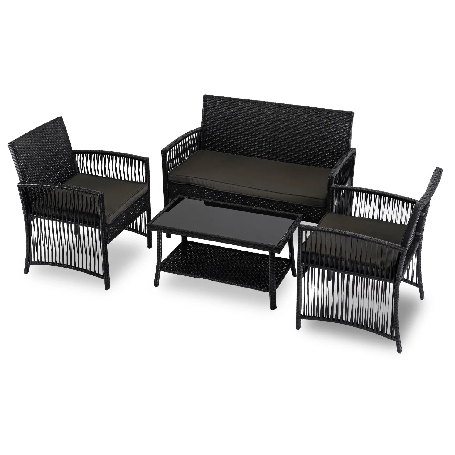 Elite FILADELFIA Gartenmöbel-Set – Schwarz