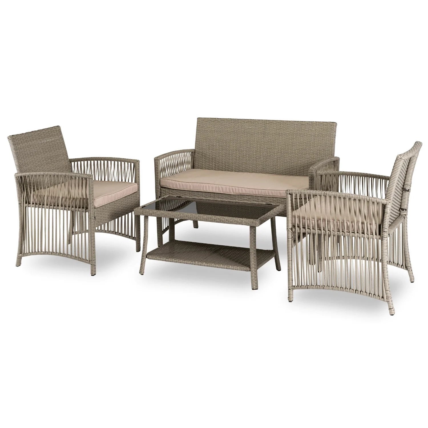 Elite FILADELFIA Gartenmöbel-Set – Grau &amp; Beige