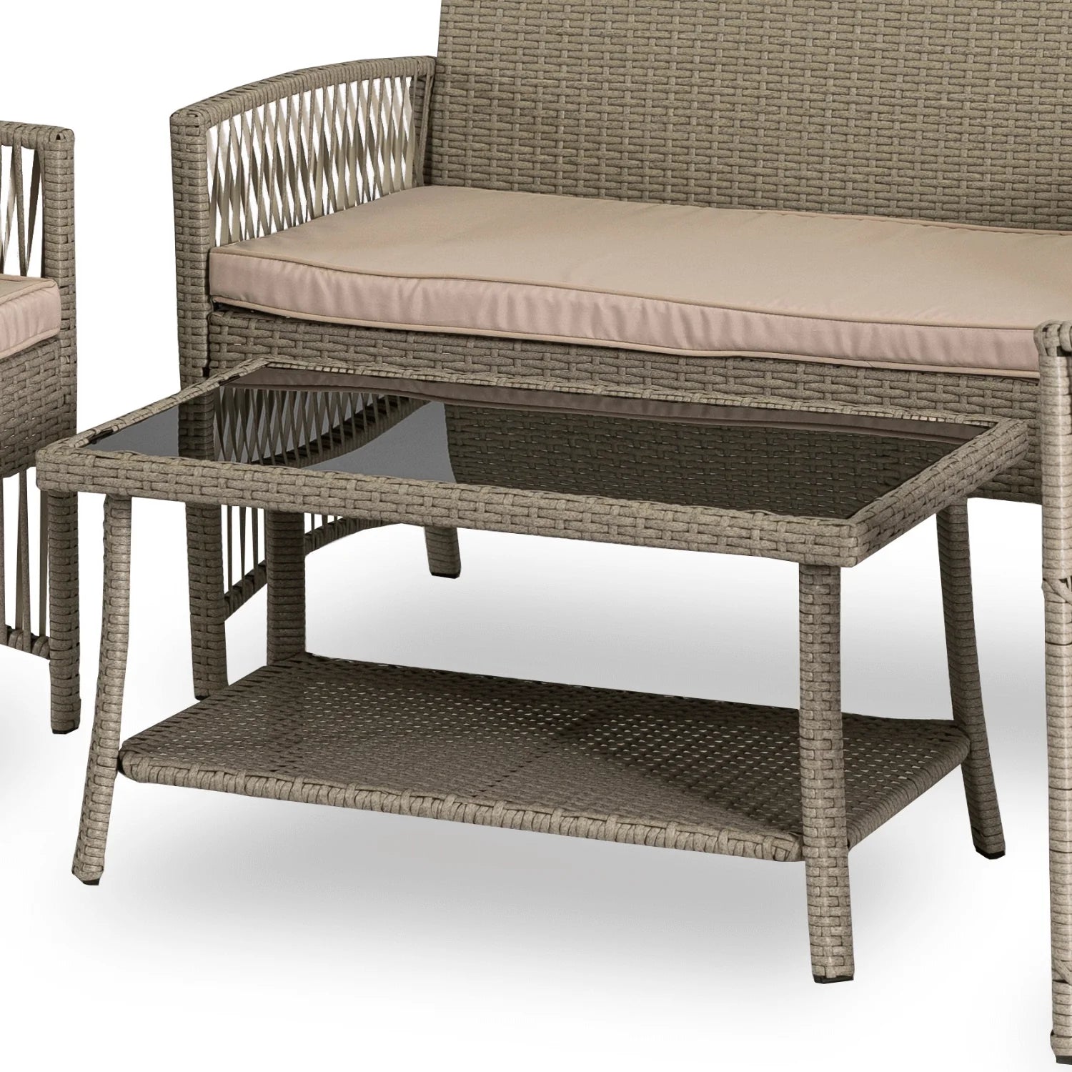 Elite FILADELFIA Gartenmöbel-Set – Grau &amp; Beige