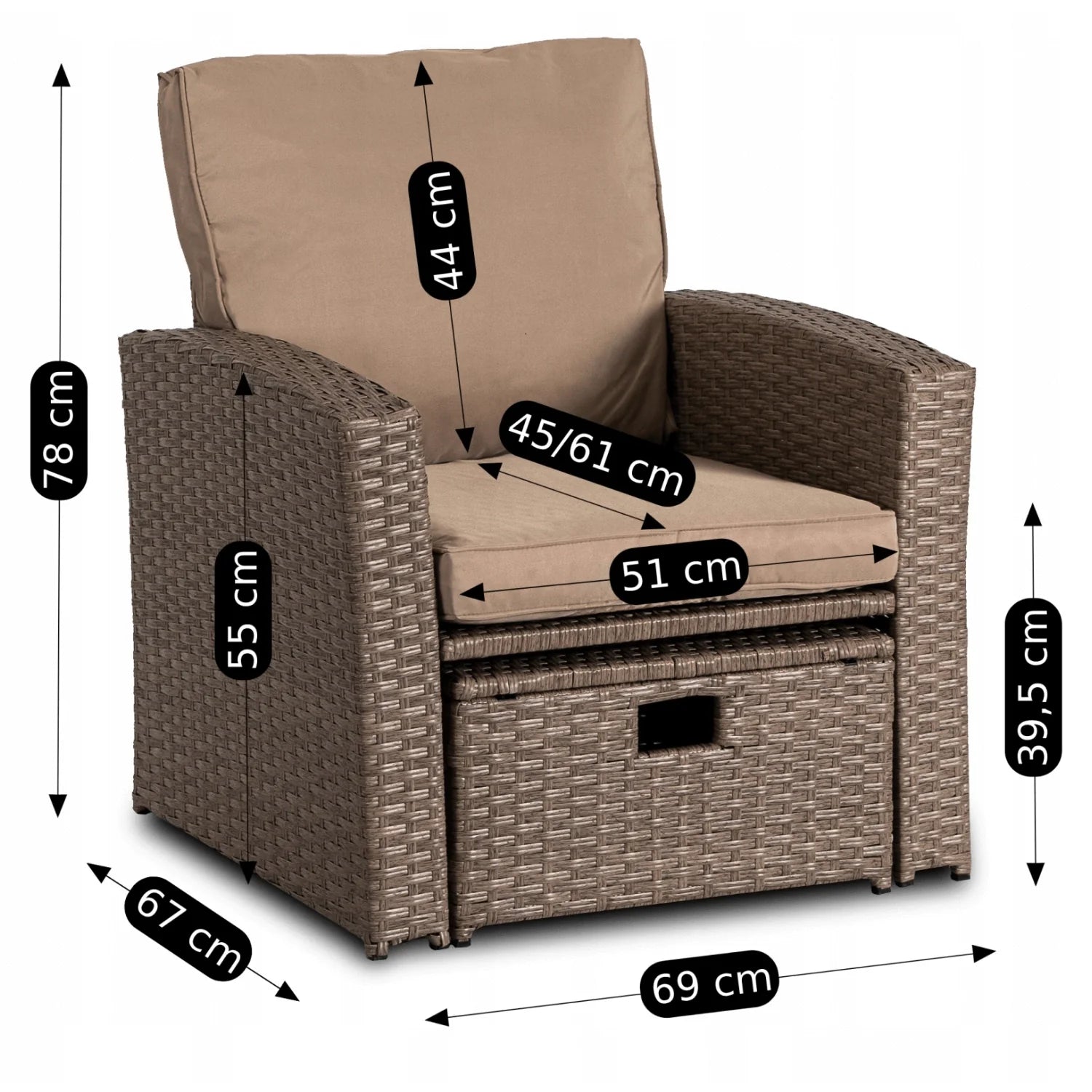 Elite FLORYDA Gartenmöbel-Set – Beige
