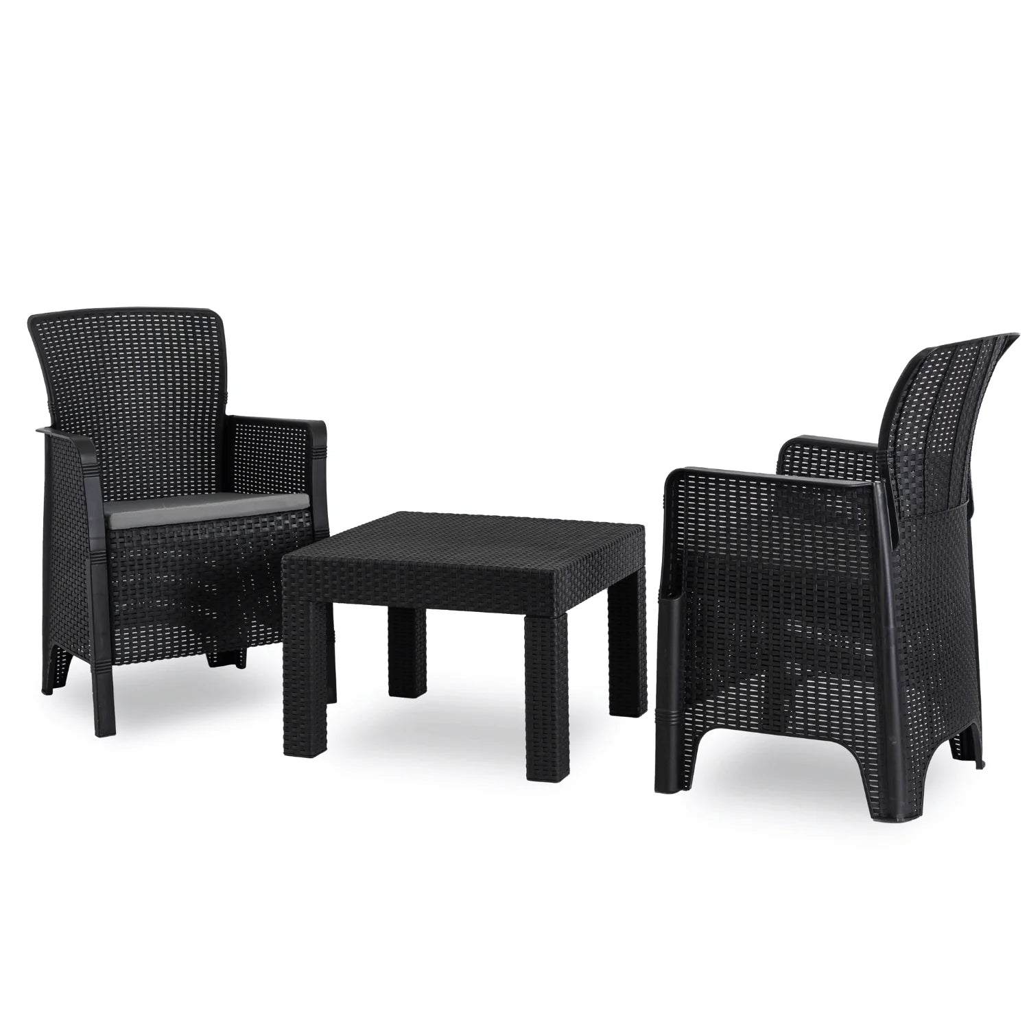 Elite FRENSO Gartenmöbel-Set Schwarz – Kompakte &amp; Stilvolle Gartenlounge