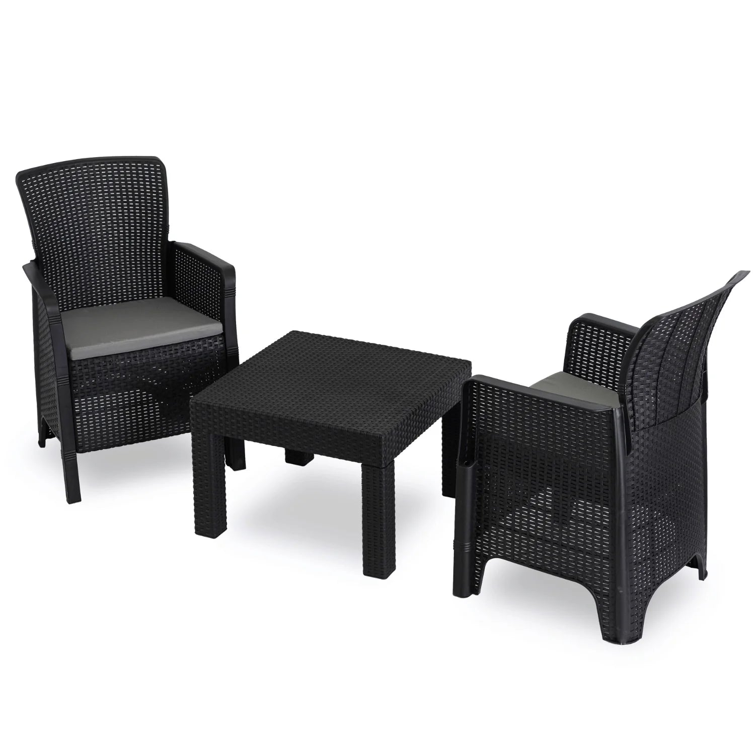 Elite FRENSO Gartenmöbel-Set Schwarz – Kompakte &amp; Stilvolle Gartenlounge