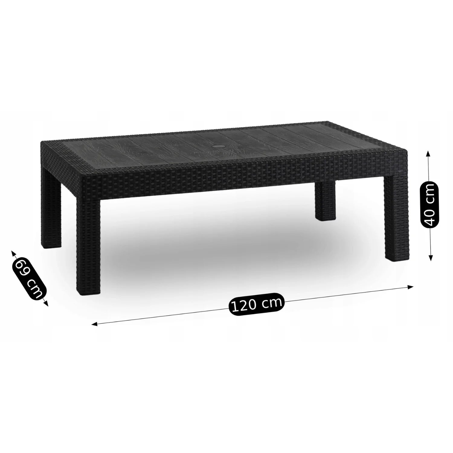 Elite INDIANA Gartenmöbel-Set Schwarz/Grau – Moderne &amp; vielseitige Gartenlounge
