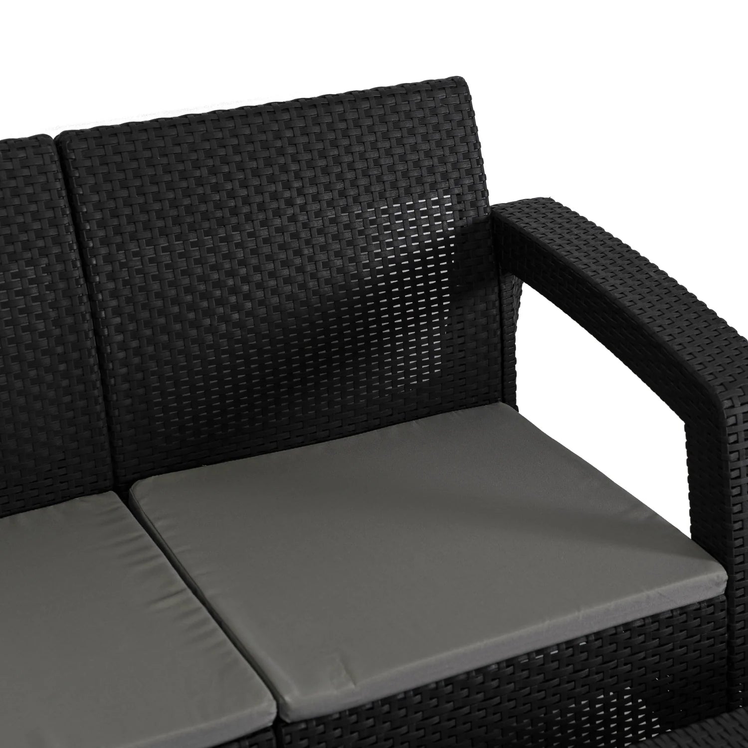 Elite INDIANA Gartenmöbel-Set Schwarz/Grau – Moderne &amp; vielseitige Gartenlounge
