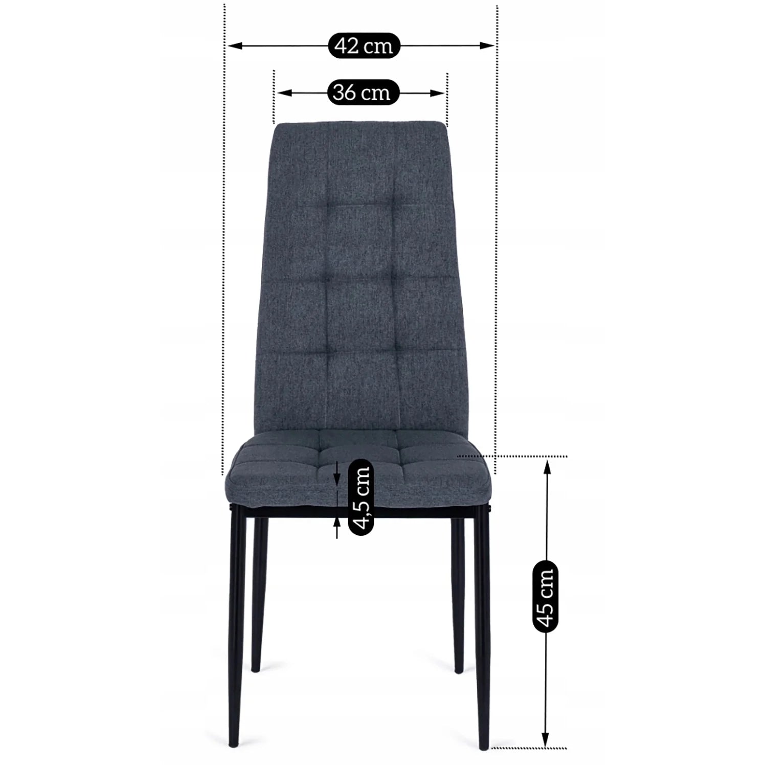 Elite CLARK Extendable Dining Set – 120-160 cm Artisan Oak Table & 4 TEX Dark Gray Chairs