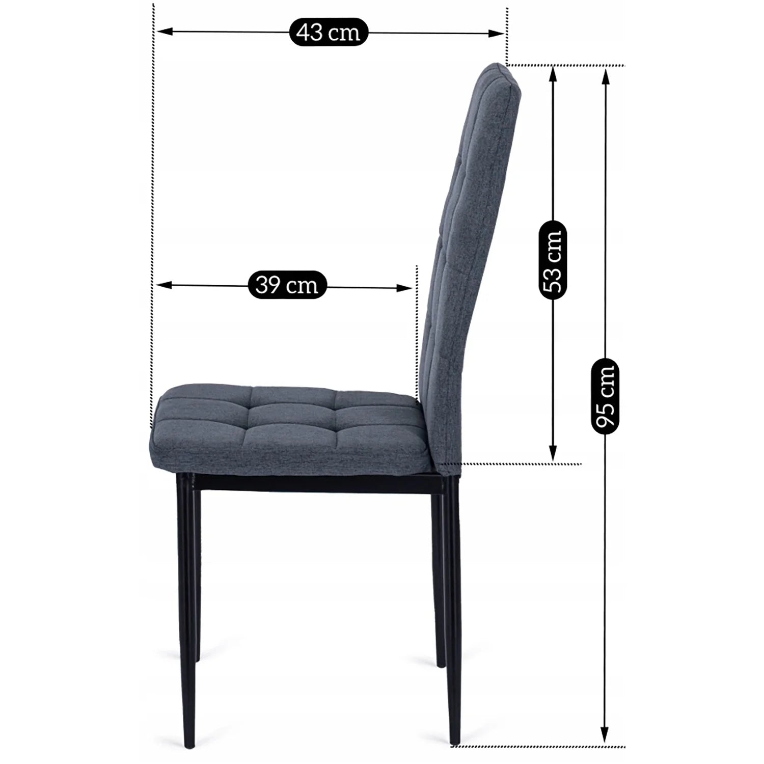 Elite CLARK Extendable Dining Set – 120-160 cm Artisan Oak Table & 4 TEX Dark Gray Chairs