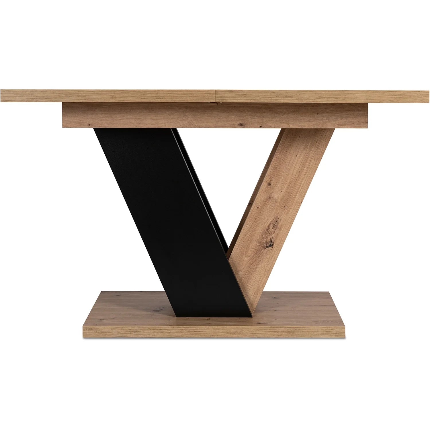 Elite CLARK Extendable Dining Set – 120-160 cm Artisan Oak Table & 4 TEX Dark Gray Chairs