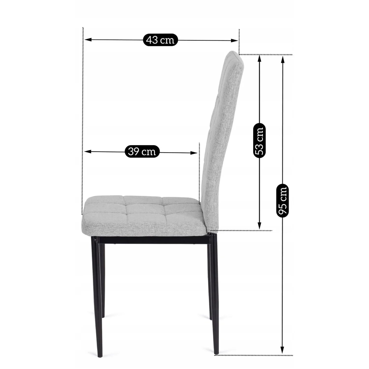 Elite Dining Set – CLARK Extendable Table (120-160 cm) & 6 TEX Chairs – Oak Artisan/Black & Gray